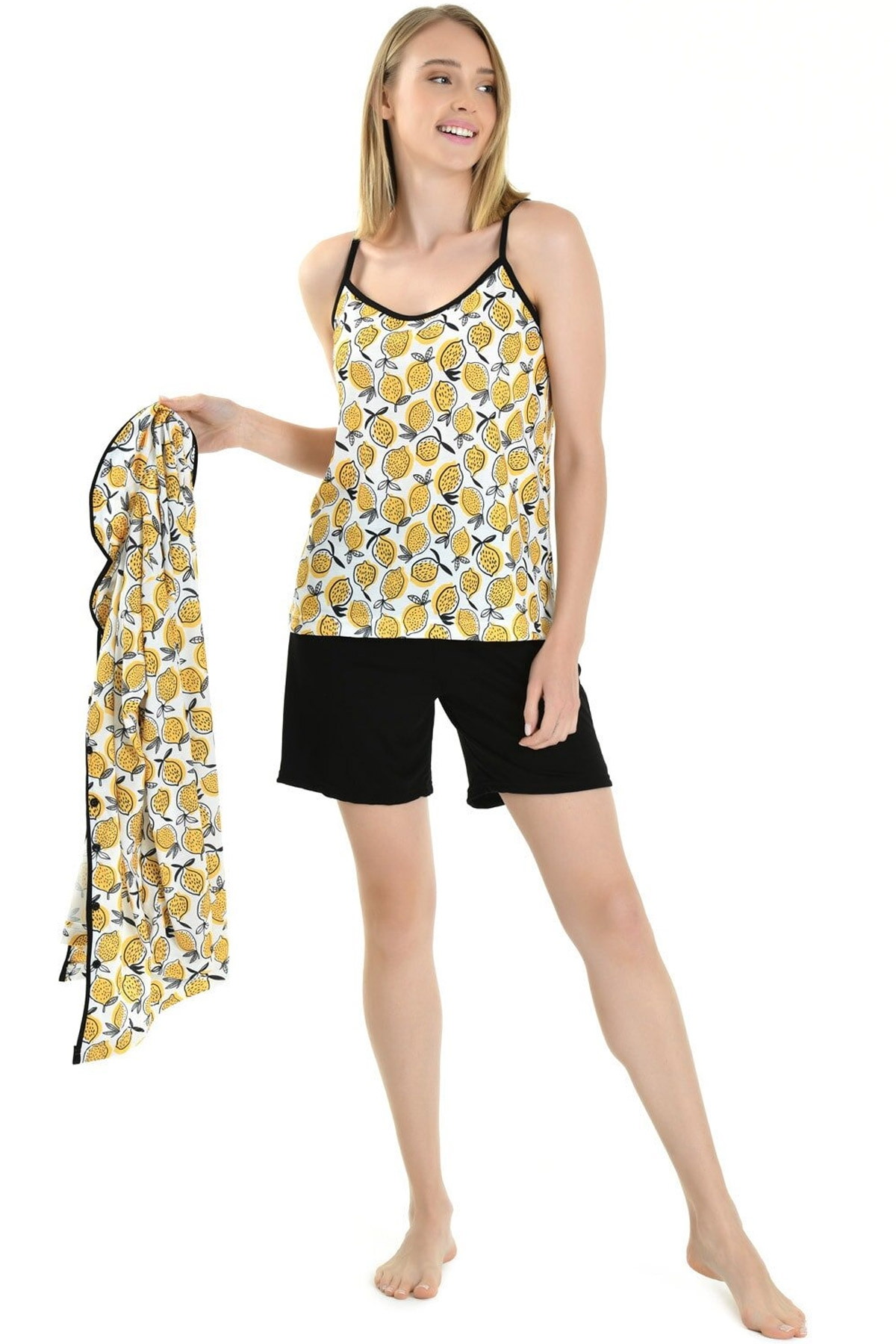 Yeni İnci Kısa Kollu Şort Pijama Takımı Yeni İnci 1826