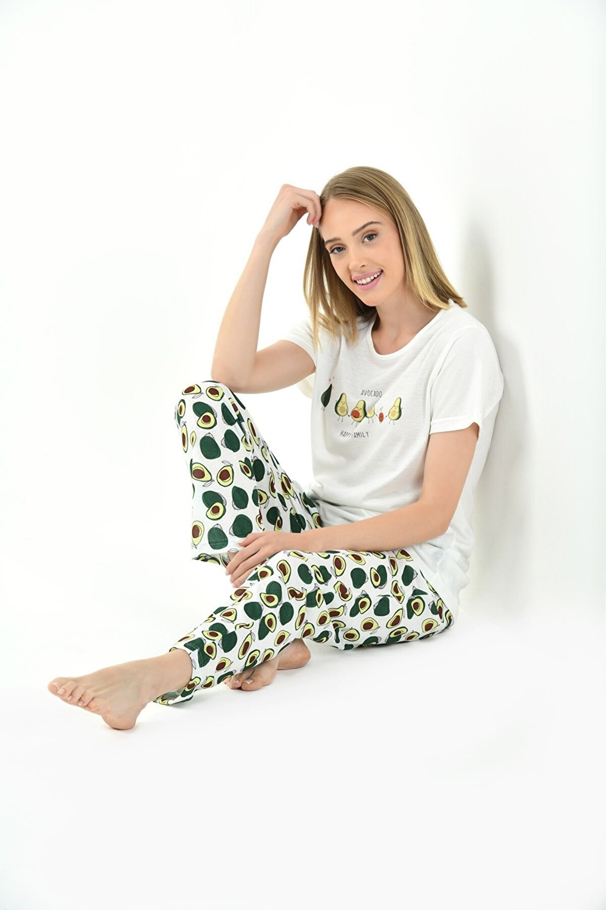 Yeni İnci Pamuklu Kısa Kollu Pijama Takımı Yeni İnci 1786 - Görsel 3