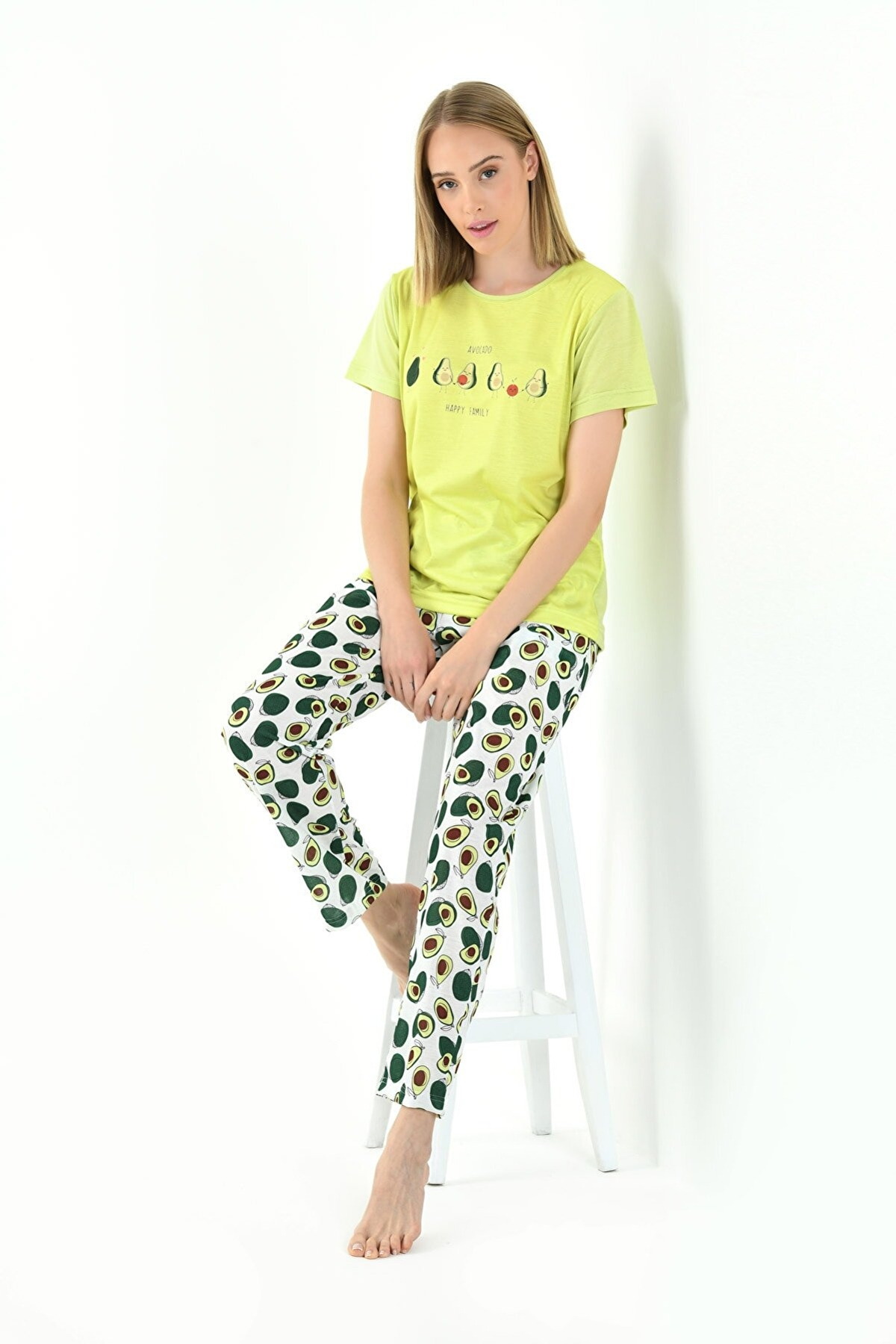 Yeni İnci Pamuklu Kısa Kollu Pijama Takımı Yeni İnci 1786 - Görsel 4