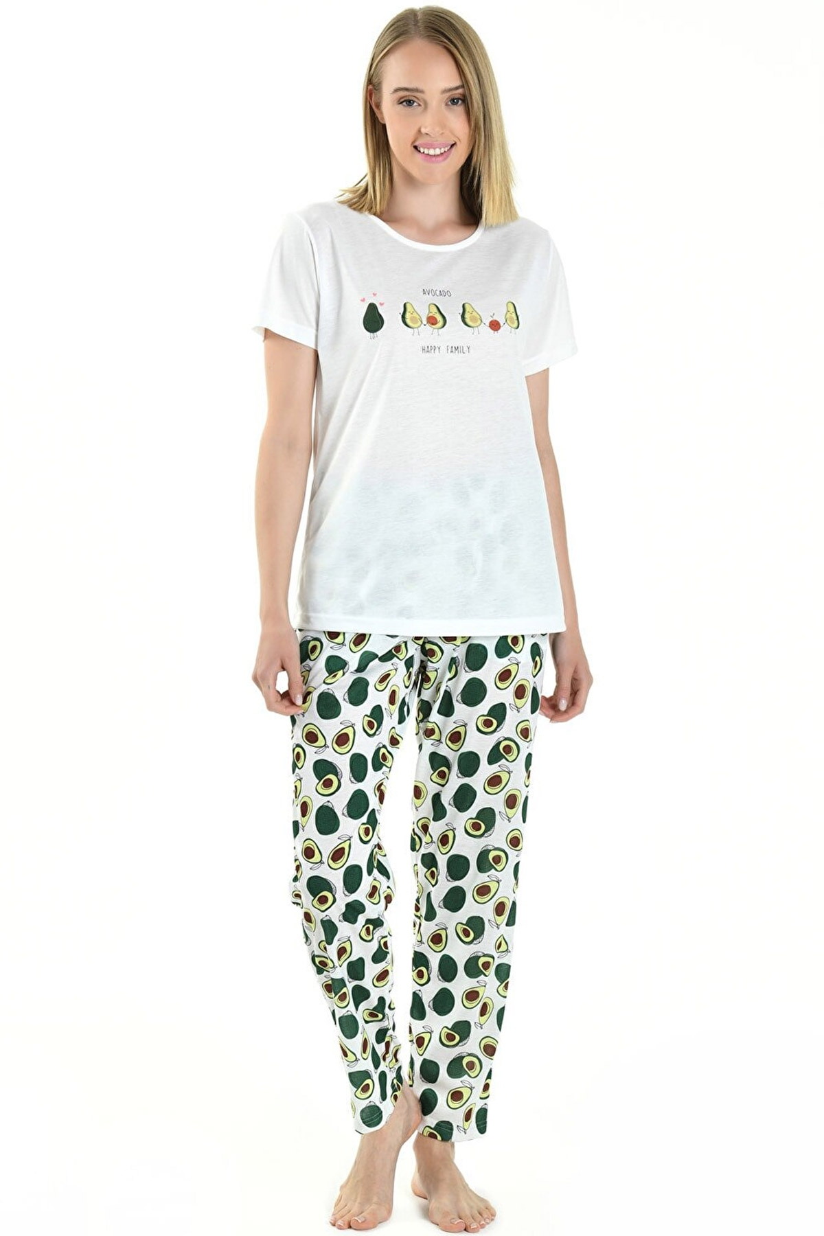 Yeni İnci Pamuklu Kısa Kollu Pijama Takımı Yeni İnci 1786