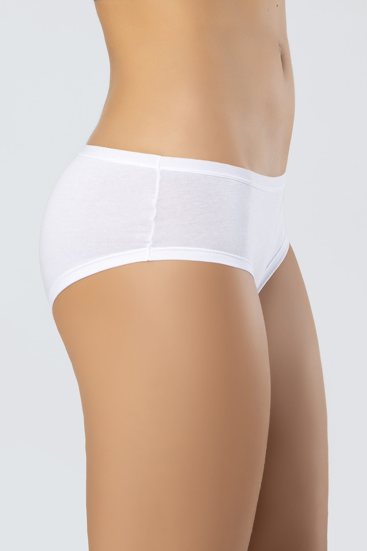 Pamuklu Elastan Hipster Külot 2Li Paket Türen 918 - Beyaz-Beyaz