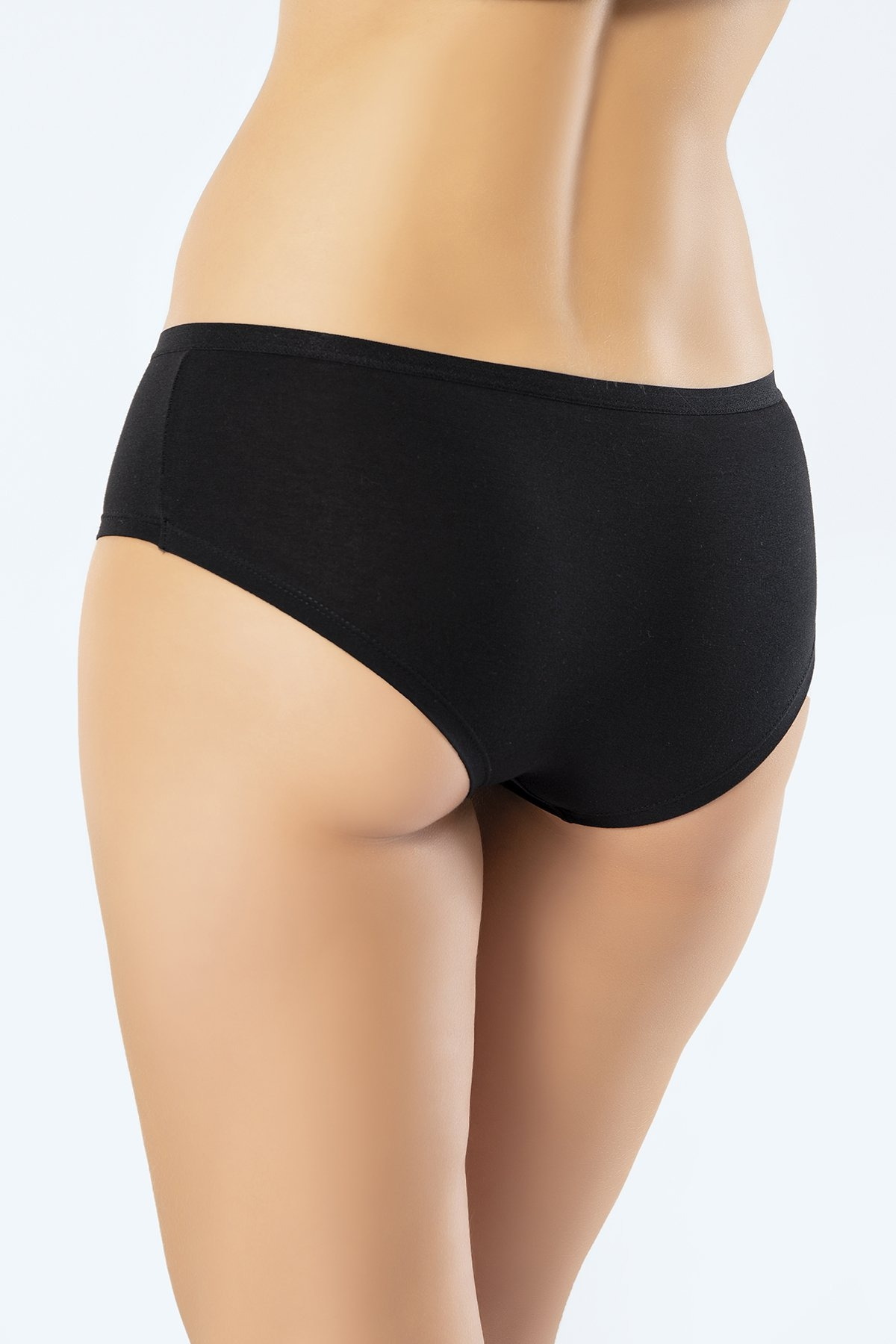 Türen Yüksek Bel Pamuklu Külot 2'Li Paket Siyah-Gri Türen 918 - Görsel 3