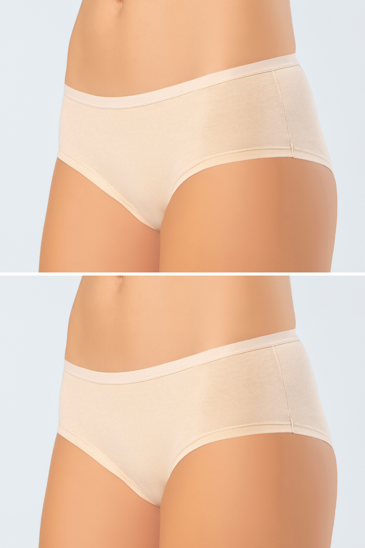 Yüksek Pamuk Oranı Likralı Hipster Külot Türen 918 - ten-ten