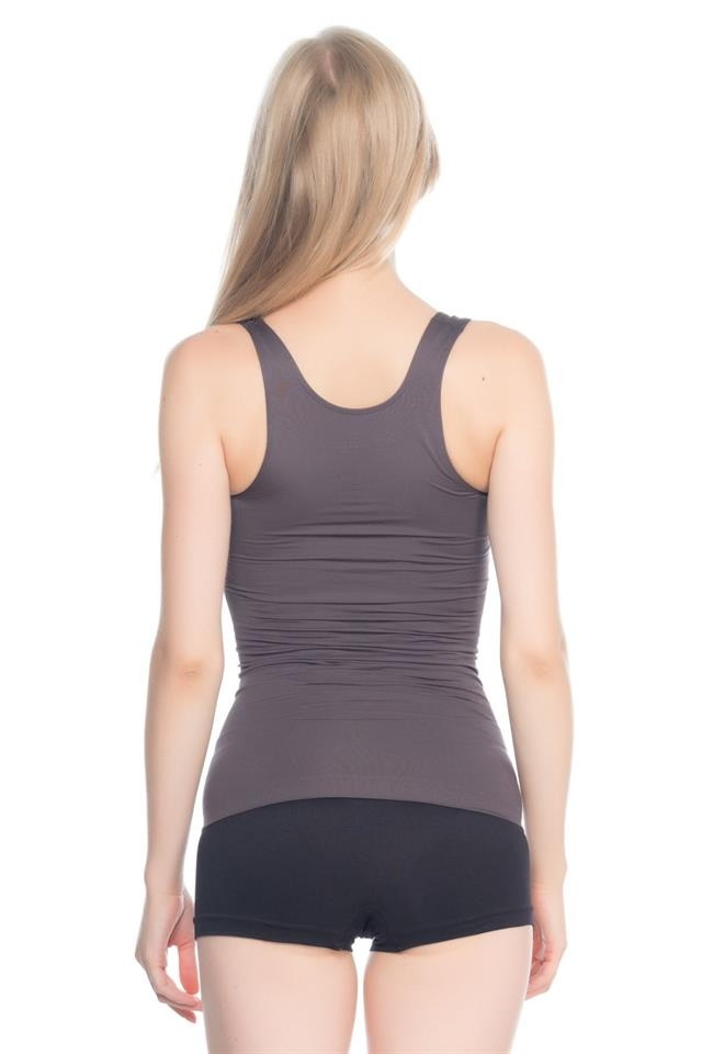 Kalın Askılı Dikişsiz Korse Atlet Emay 5010 - Antrasit