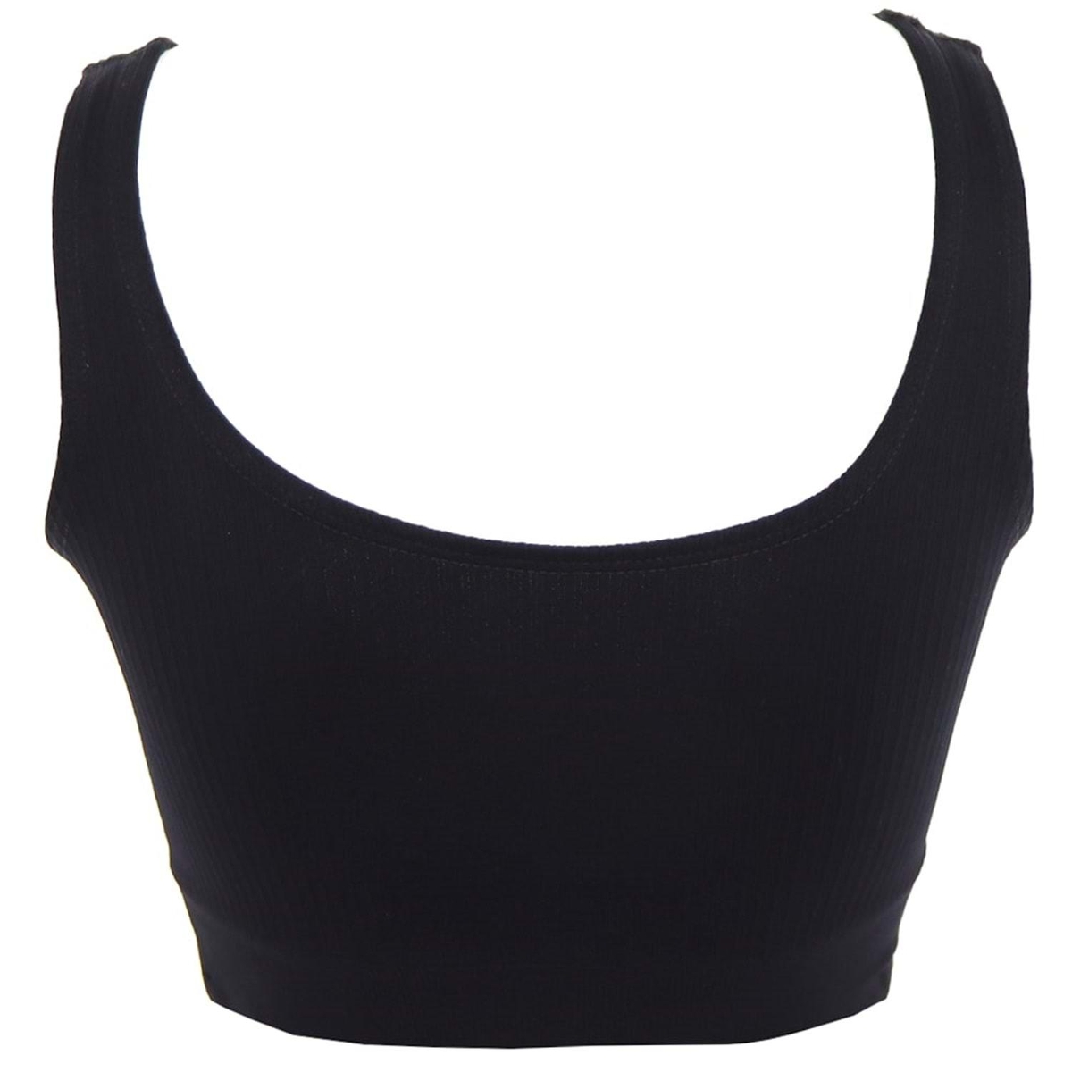 Kalın Askılı Pedsiz Crop Fit Body Form Angel 5700 - Siyah