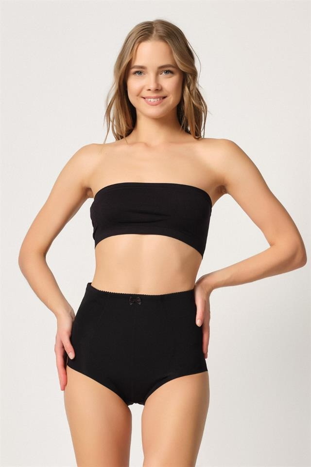 Yüksek Bel Dikişsiz Toparlayıcı Korse Emay 2819 - Siyah