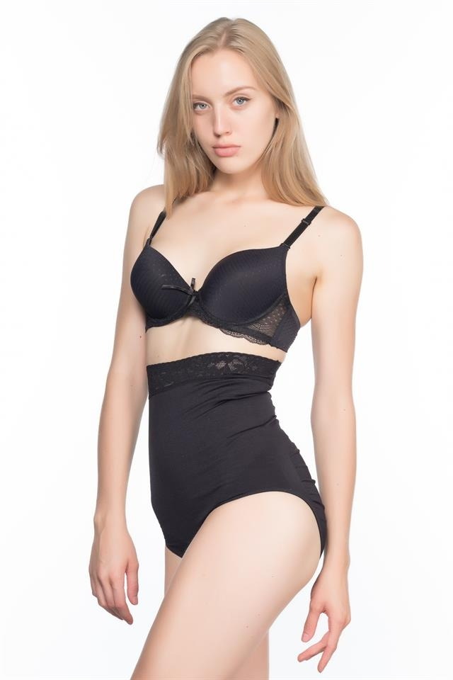 Kaymayı Önleyen Silikon Korse Dikişsiz Emay 2028 - Siyah