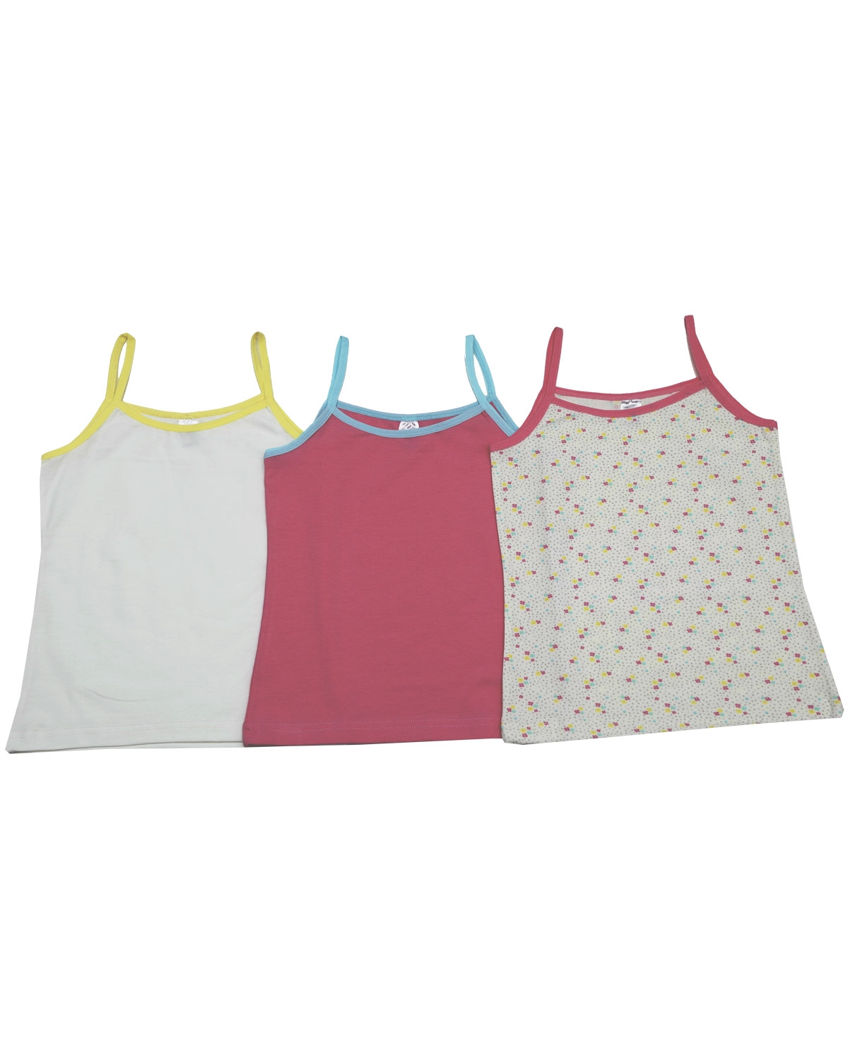 Pamuklu Geniş Askılı Kız Çocuk Atlet  Öztaş 4621 - Renkli