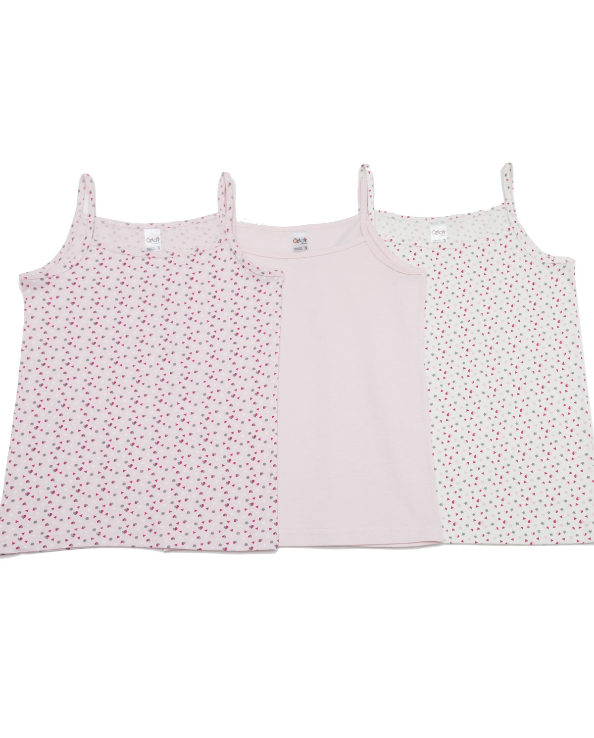 Pamuklu Geniş Askılı Kız Çocuk Atlet Öztaş 4050 - Renkli