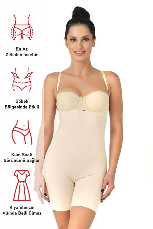 Lazer Kesim Göğsü Açık Toparlayıcı Korse Emay 2758 - Ten