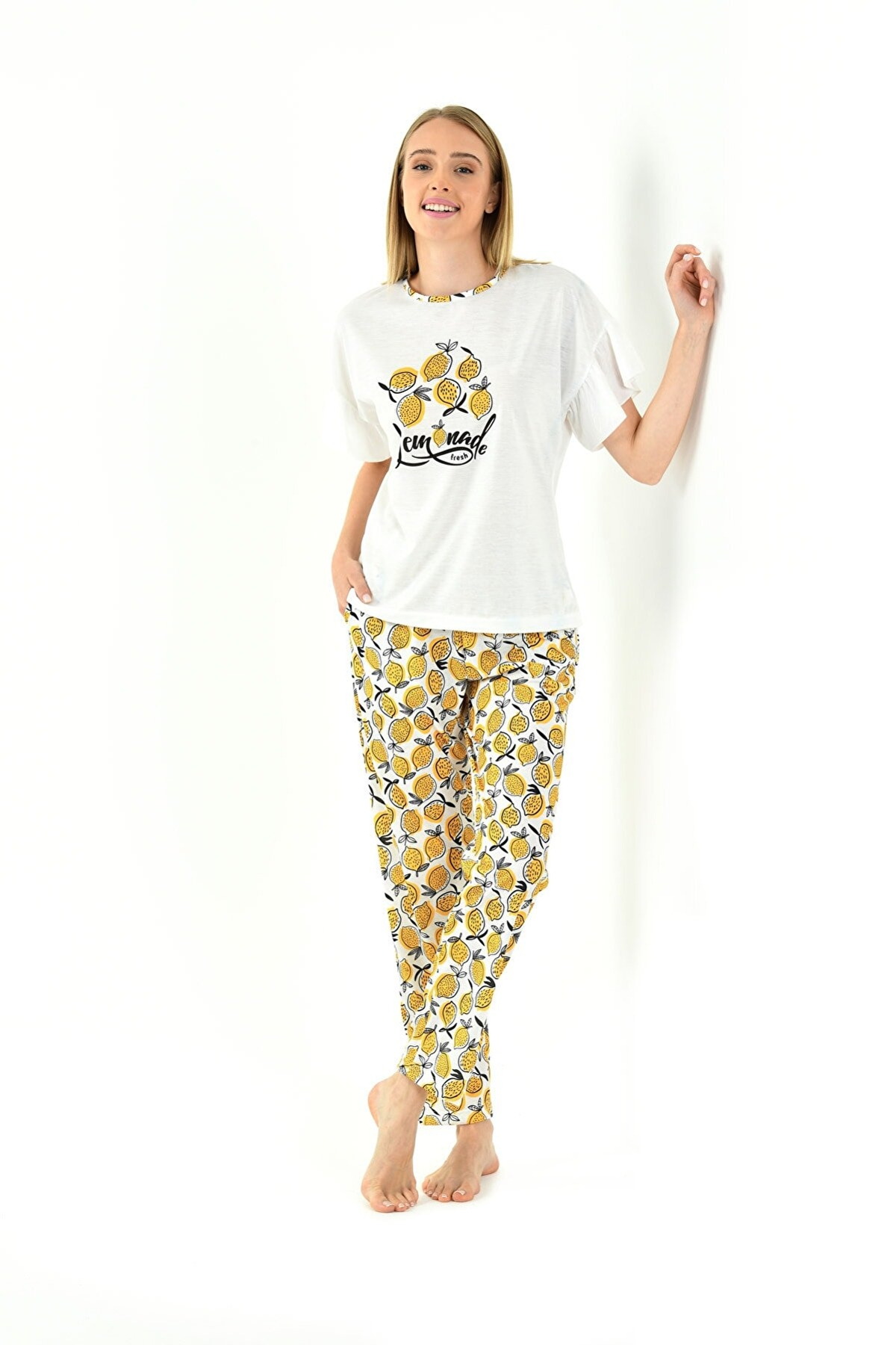 Yeni İnci Penye Yazlık Pijama Takımı Yeni İnci 1825 - Görsel 3