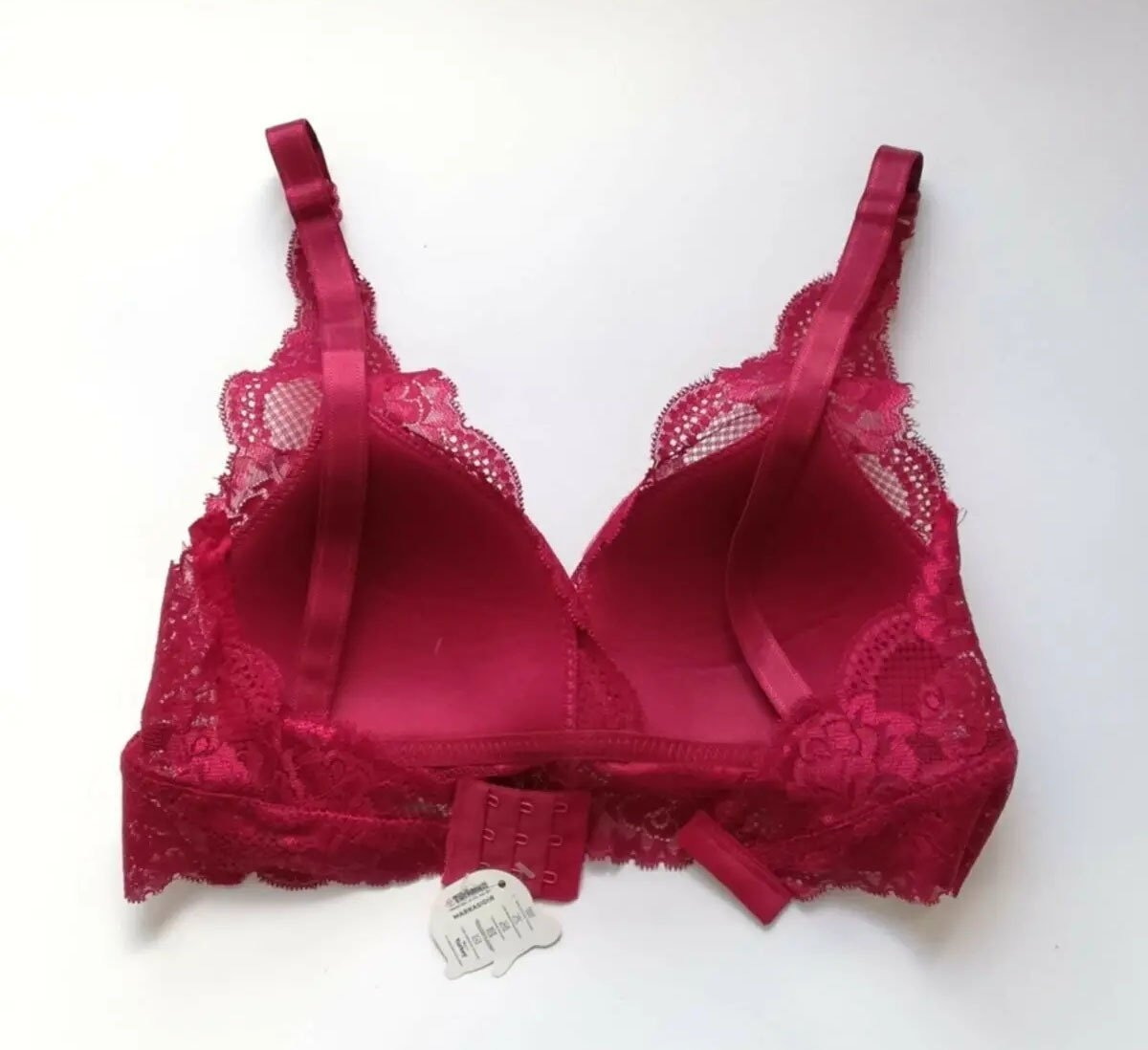 Dantel Detaylı Telsiz Bustiyer Sütyen Liza 1030 - Bordo