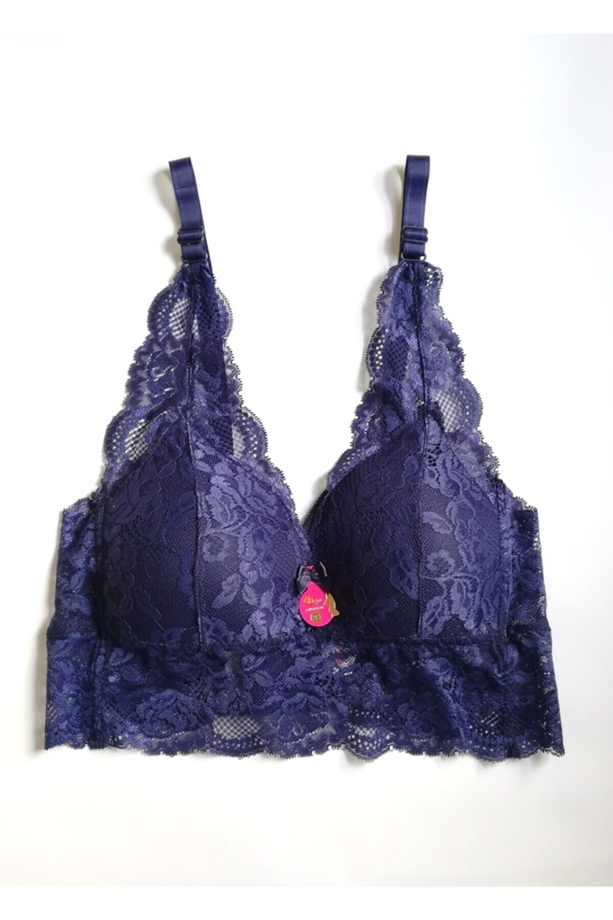 Dantel Detaylı Telsiz Bustiyer Sütyen Liza 1030 - Mor