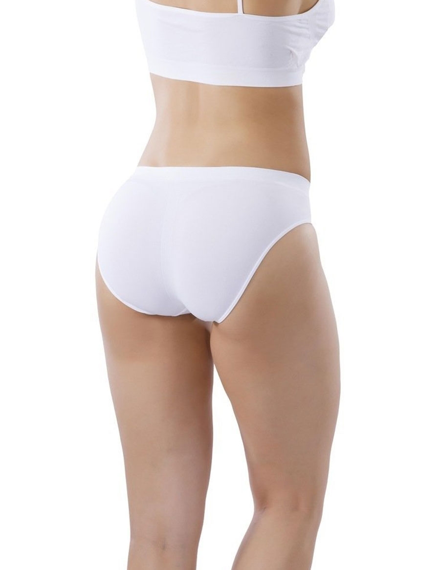 Dikişsiz İz Yapmayan Pamuklu Slip Külot Liza 11000 - Beyaz
