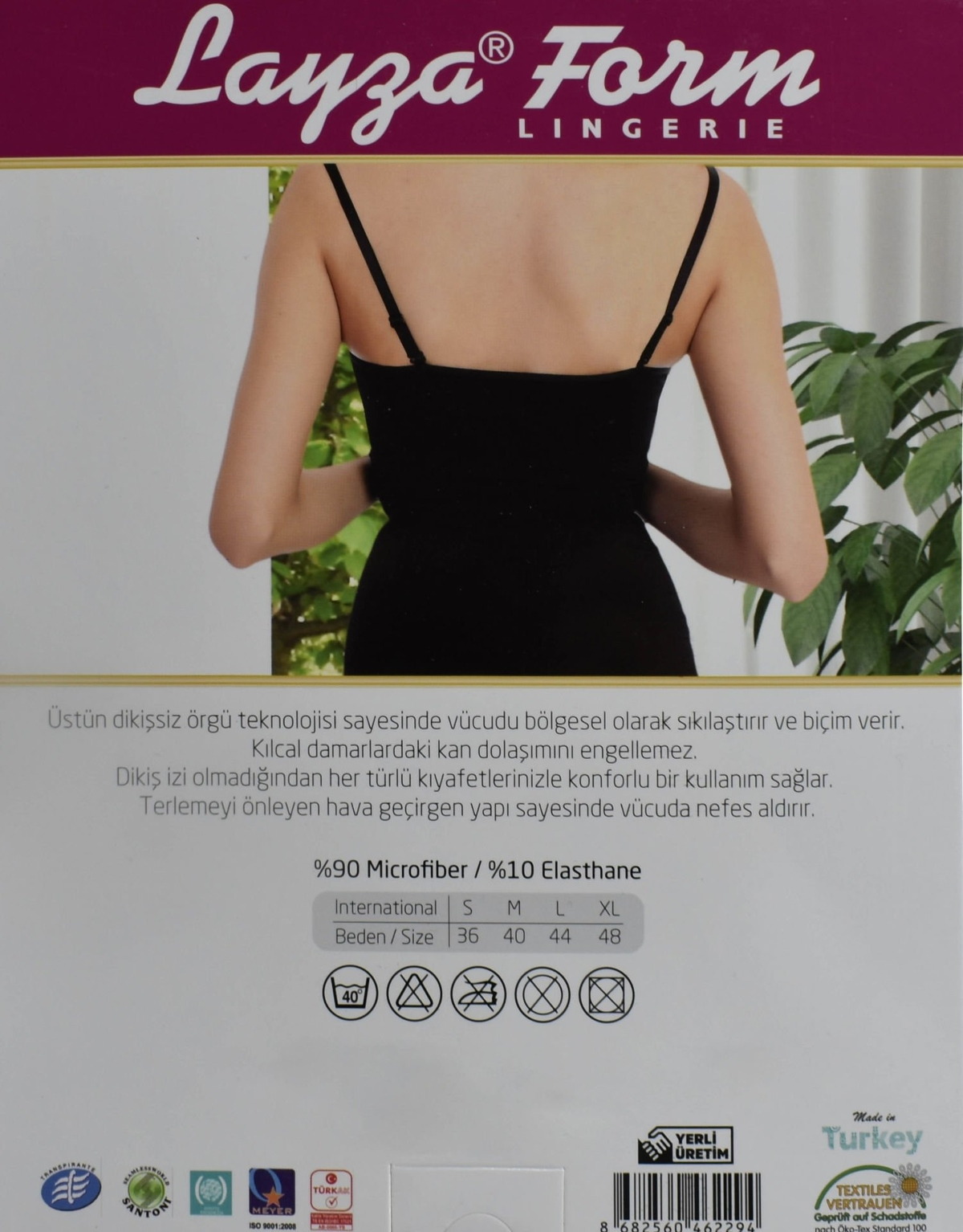 Pamuklu Nefes Alan Askılı Atlet Kadın Liza 15010 - Siyah