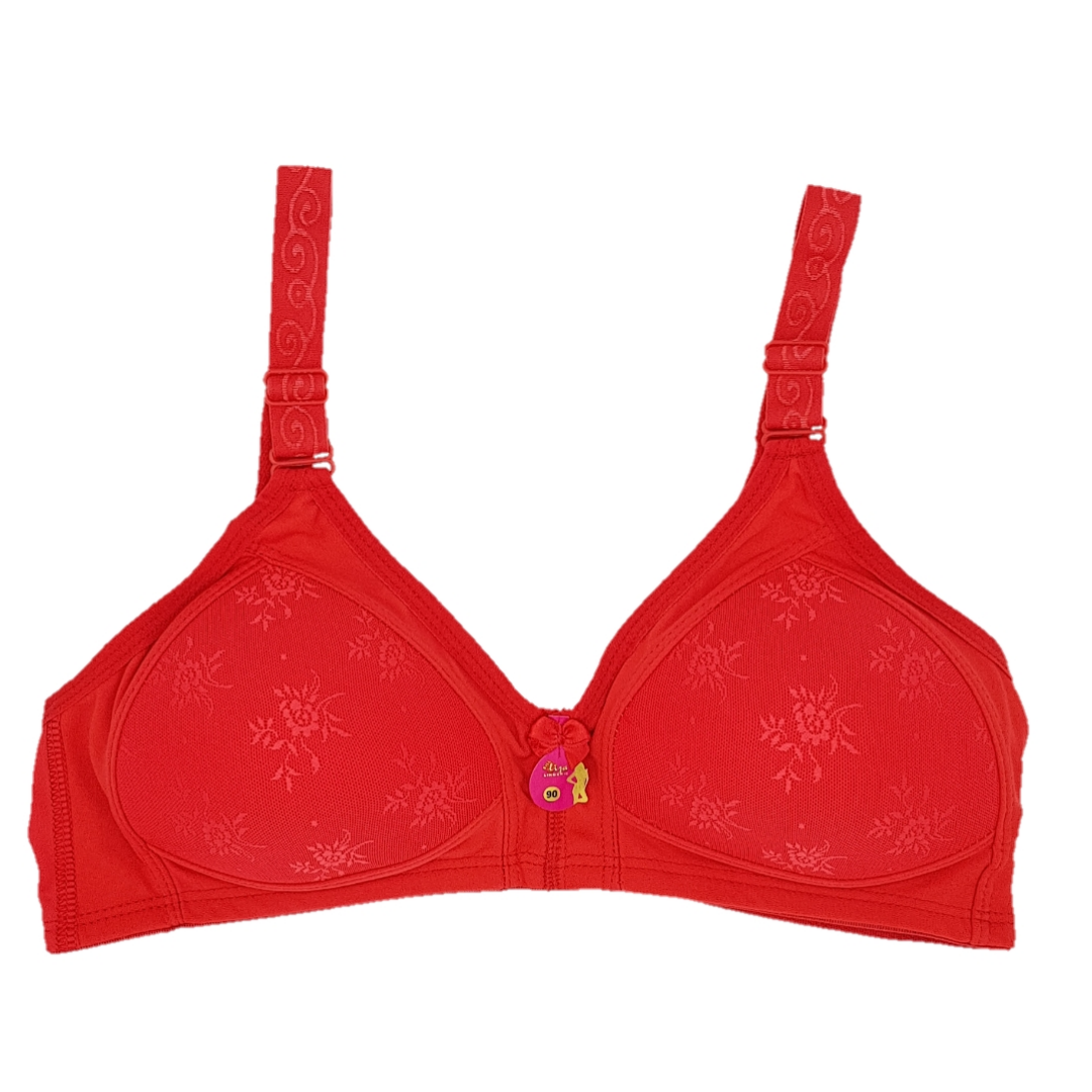 Telsiz Dantel Detaylı Sütyen Nar Çiçeği Liza 303 - Kırmızı