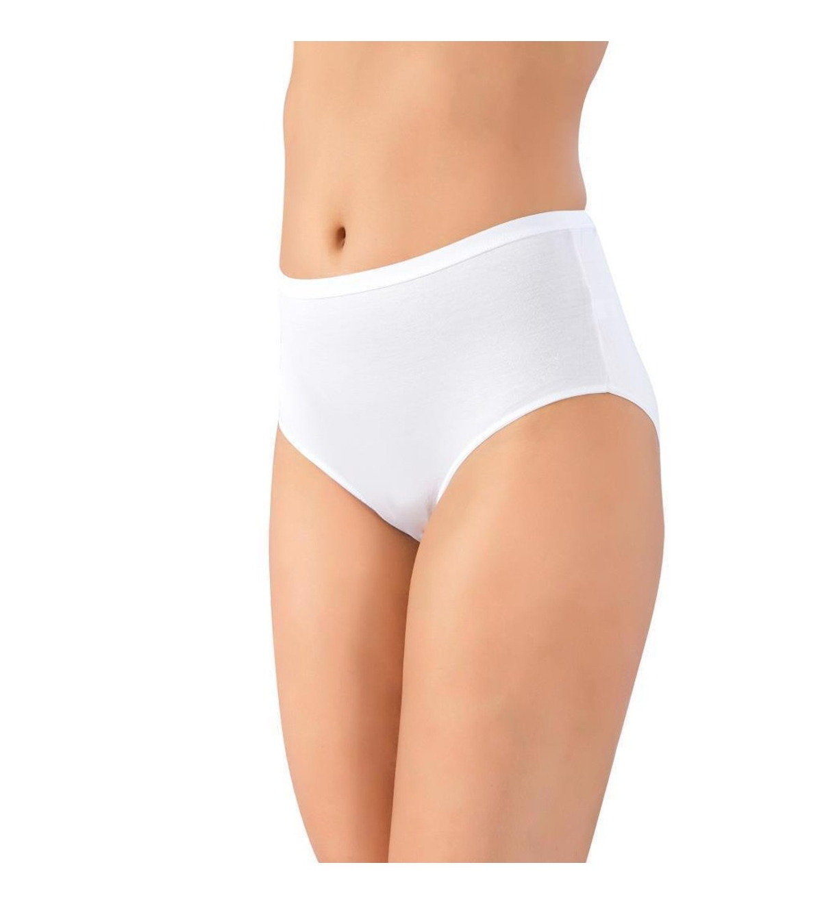 Yüksek Bel Karın Desteği Pamuklu Külot Lüx DRM 3160 - Beyaz
