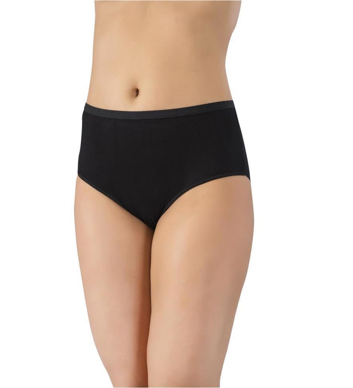 Yüksek Bel Karın Desteği Pamuklu Külot Lüx DRM 3160 - Siyah