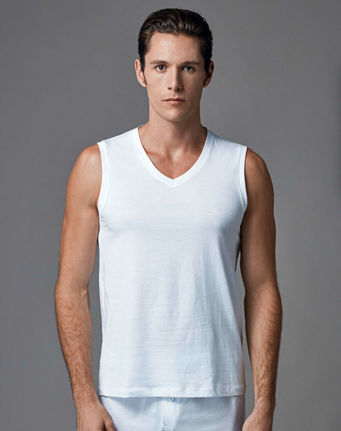 Micro Modal V Yaka Kolsuz Atlet Eros 053 - Beyaz