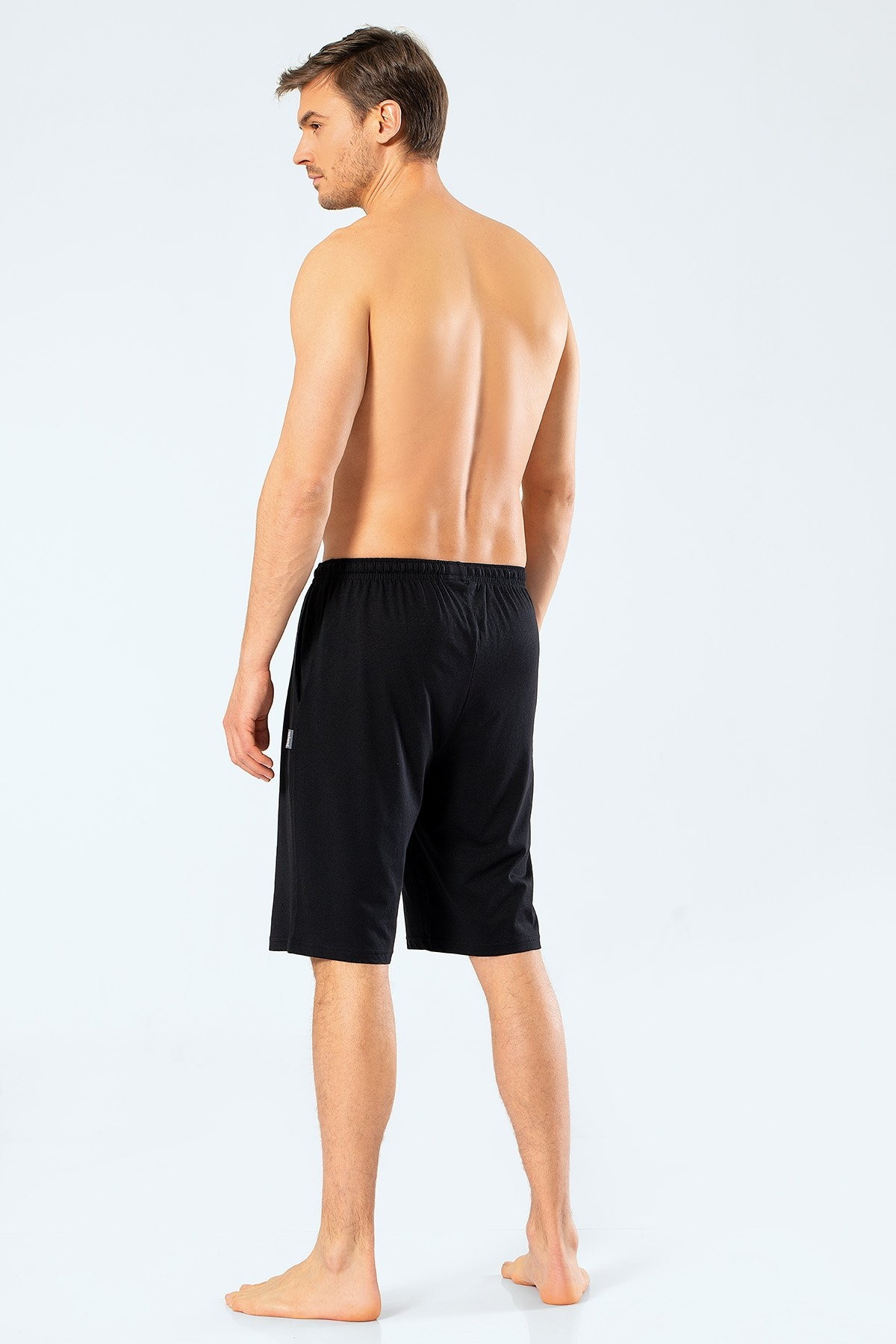 Modal Esnek Bermuda Tek Alt Cacharel 2172 - Siyah