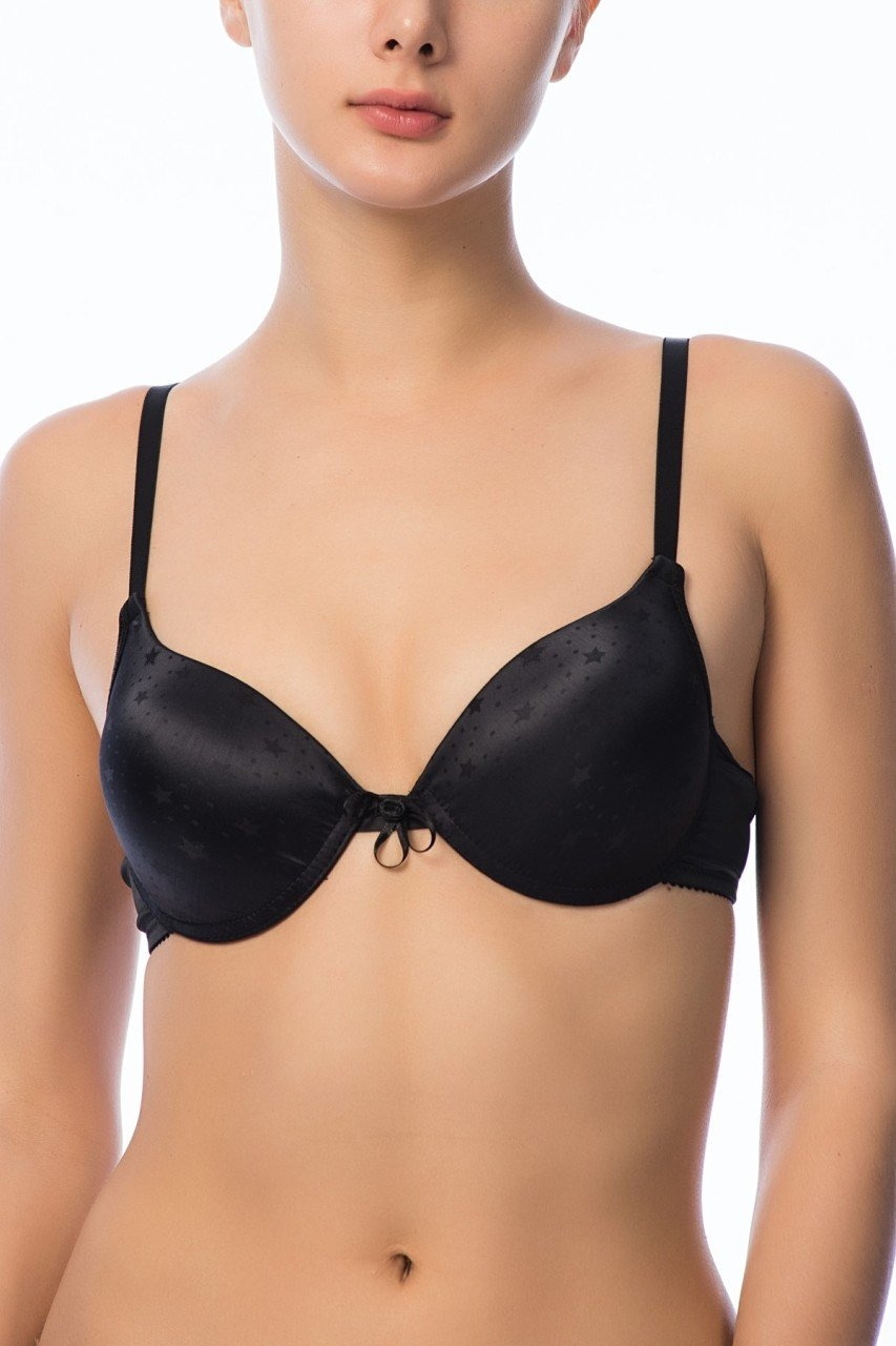 Elastik Dantel Destekli Sütyen NBB 3574 - Siyah