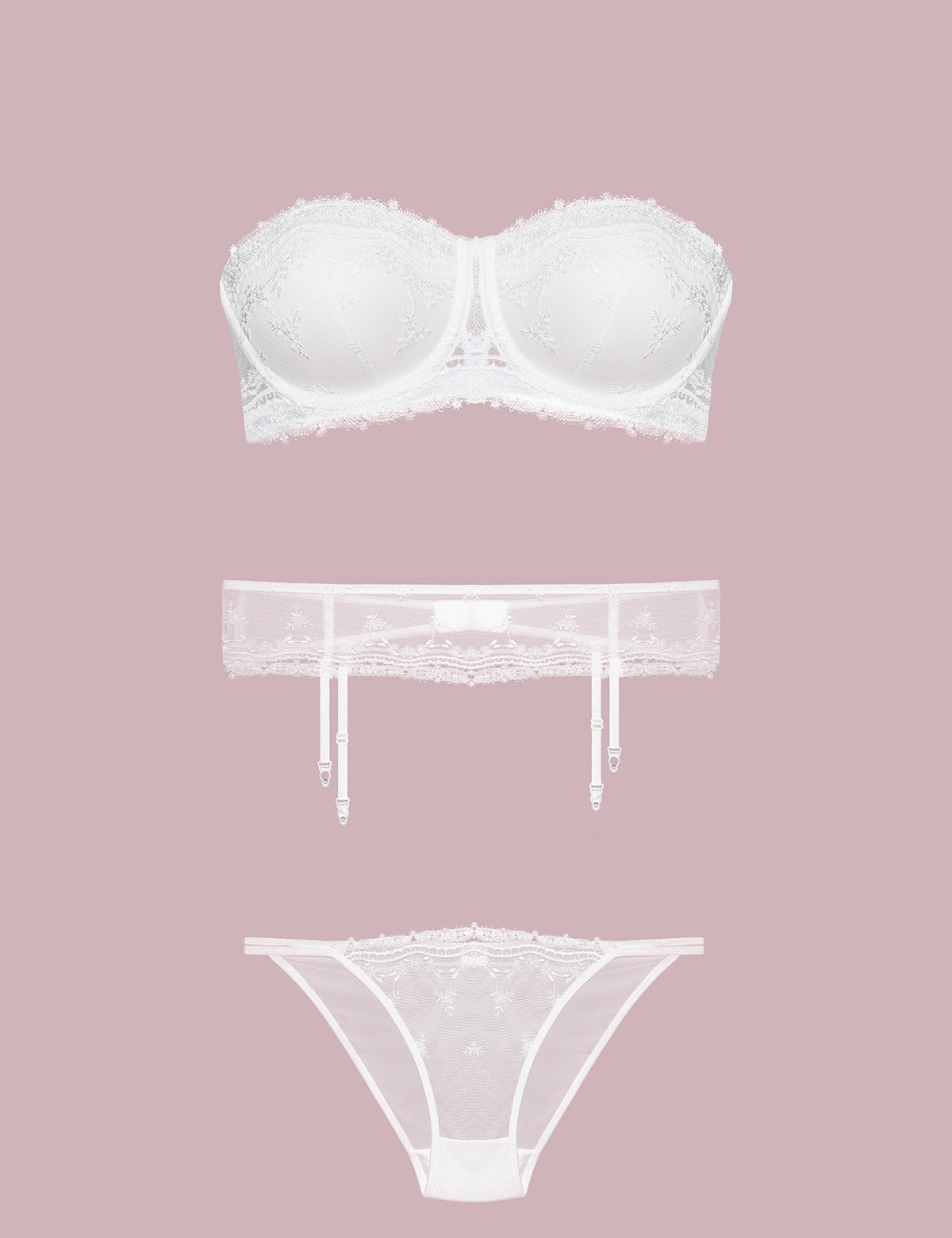 Ayarlanabilir Klipsli Jartiyer & Çorap Takımı Nurteks 2416 - Ekru