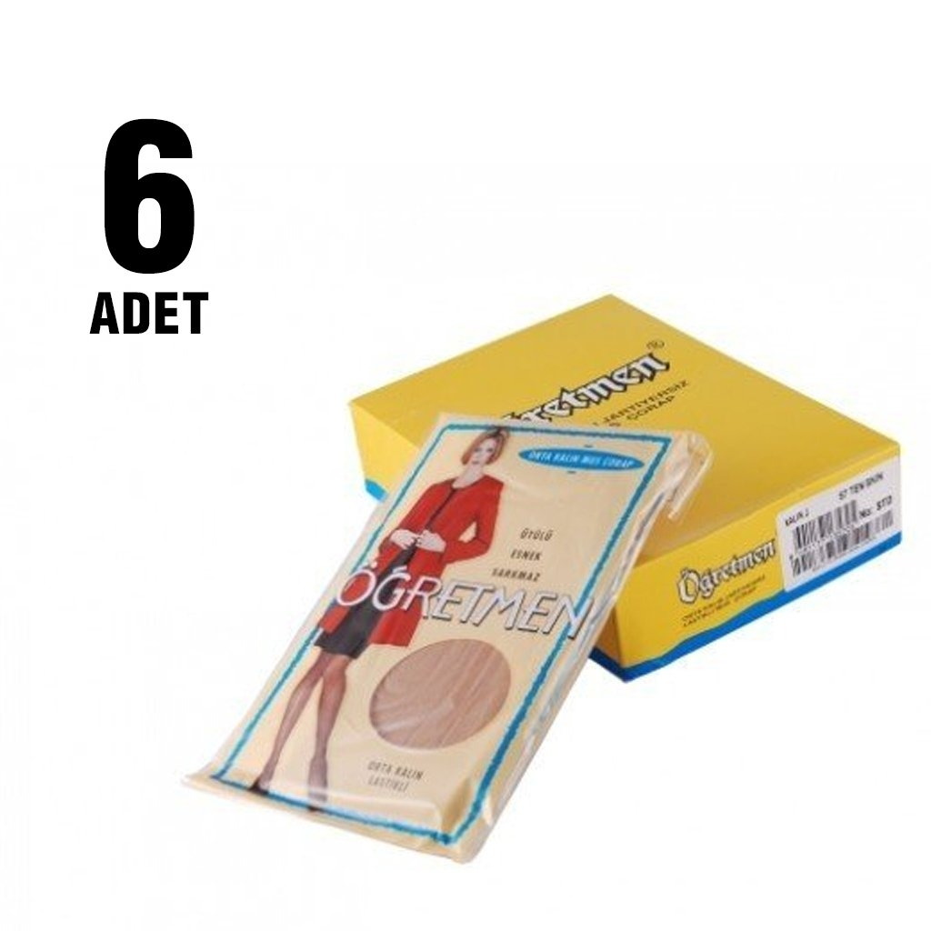 Orta Kalın Jartiyersiz Dizüstü Çorap Penti 02 - Ten(57)