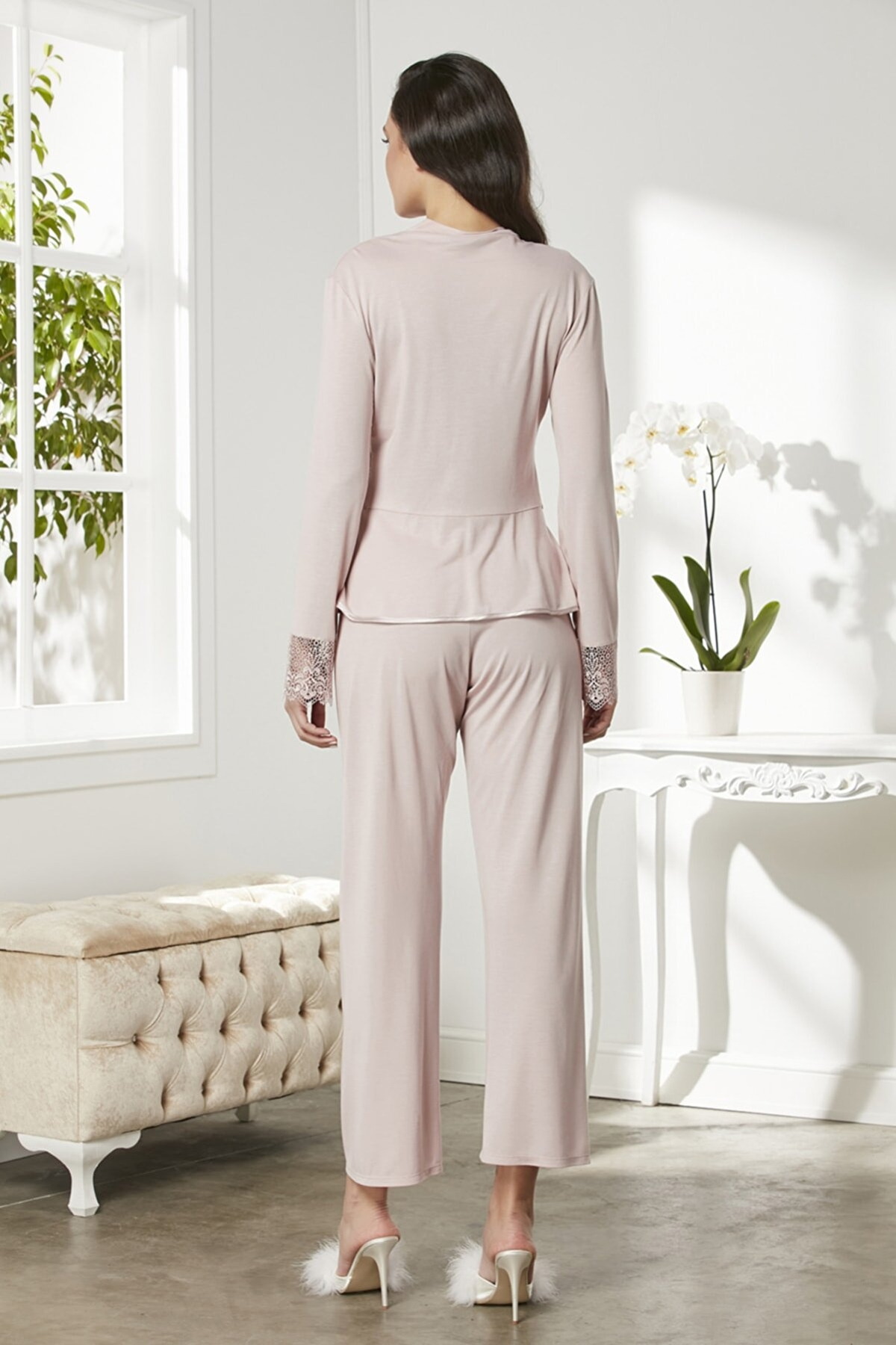 Penye 6lı Gelin Çeyiz Seti Çeyiz Takım Pierre Cardin 5040 - Pudra