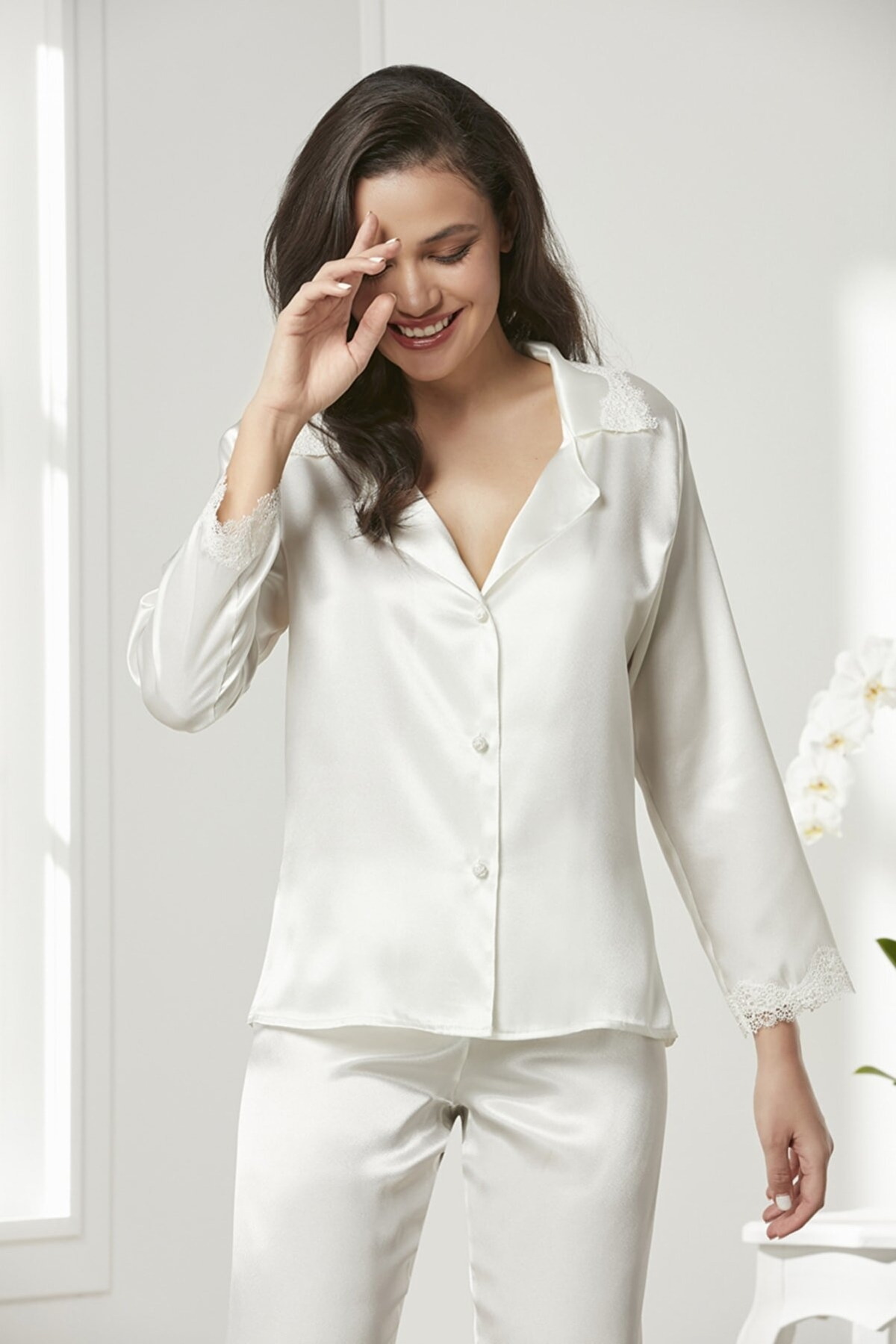 Pierre Cardin Saten Altılı Çeyiz Seti 6965 - Ekru