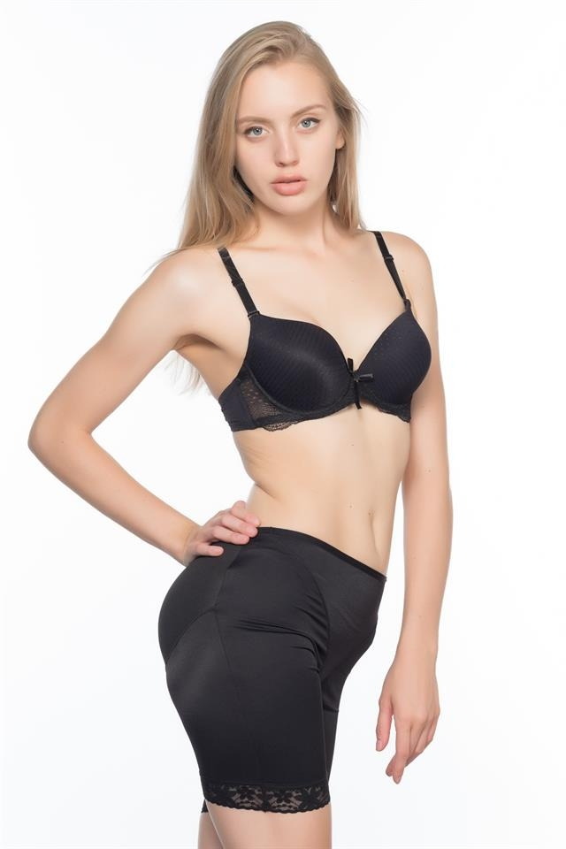 Dikişsiz Yüksek Bel Toparlayıcı Korse Boxer Emay 2002 - Siyah