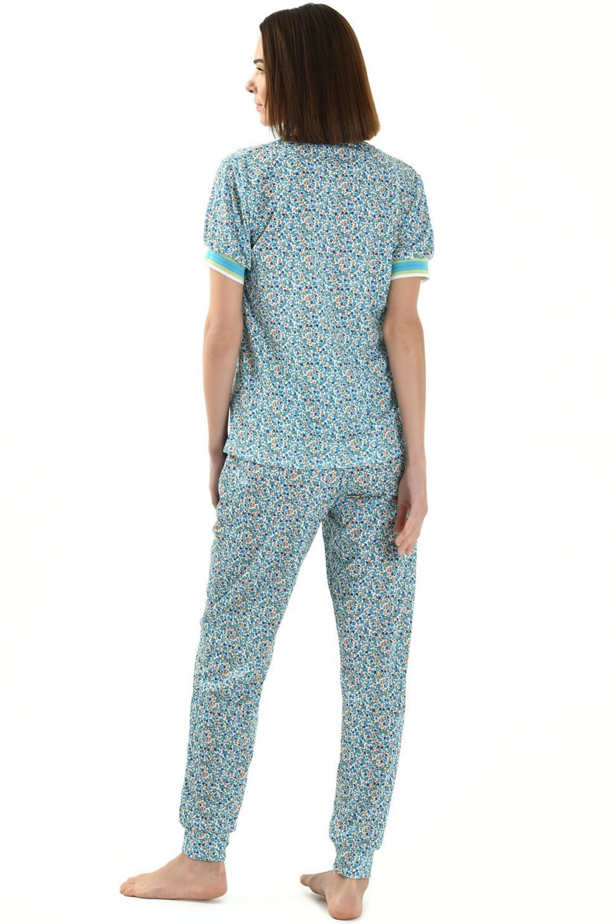 Yeni İnci Yarım Kol Esnek Penye Yazlık Pijama Takımı Yeni İnci 1856 - Görsel 2