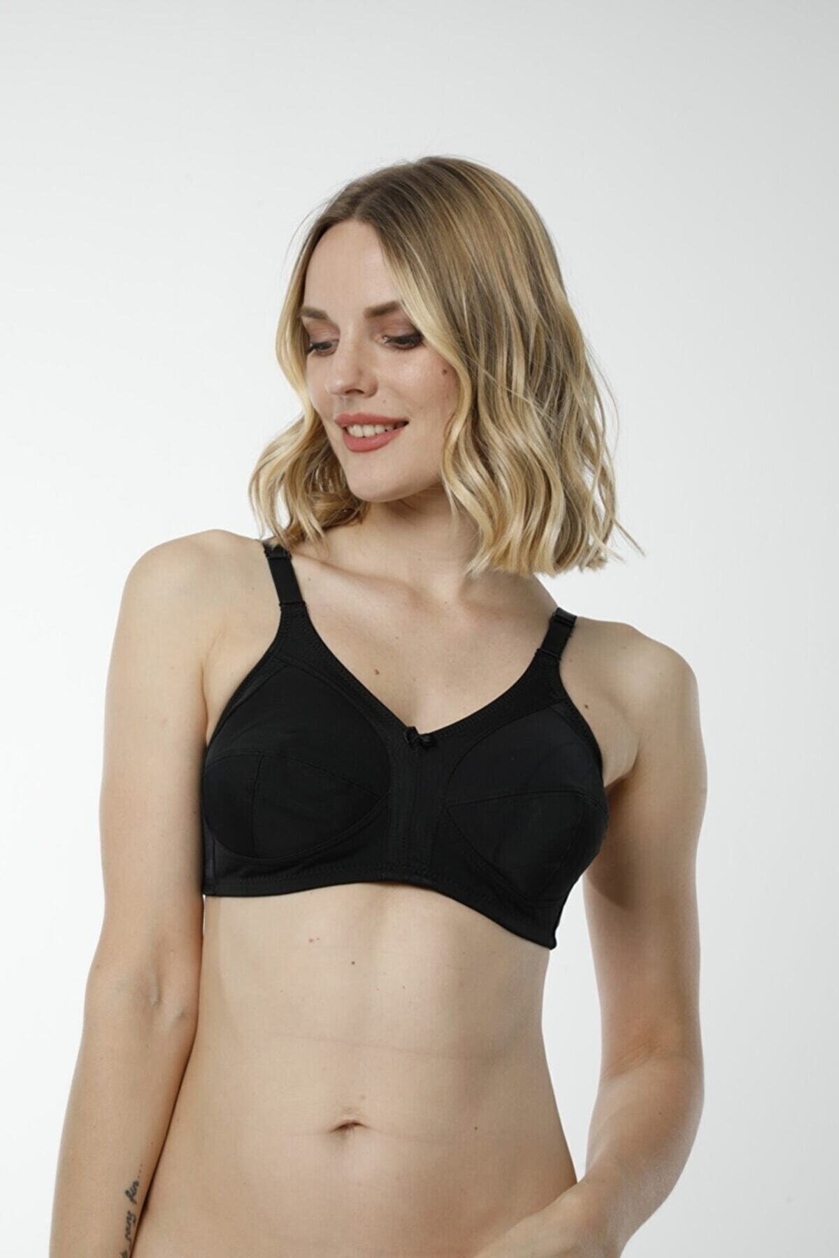 Pamuklu Full Cup Toparlayıcı Sütyen HMD 6030 - Siyah