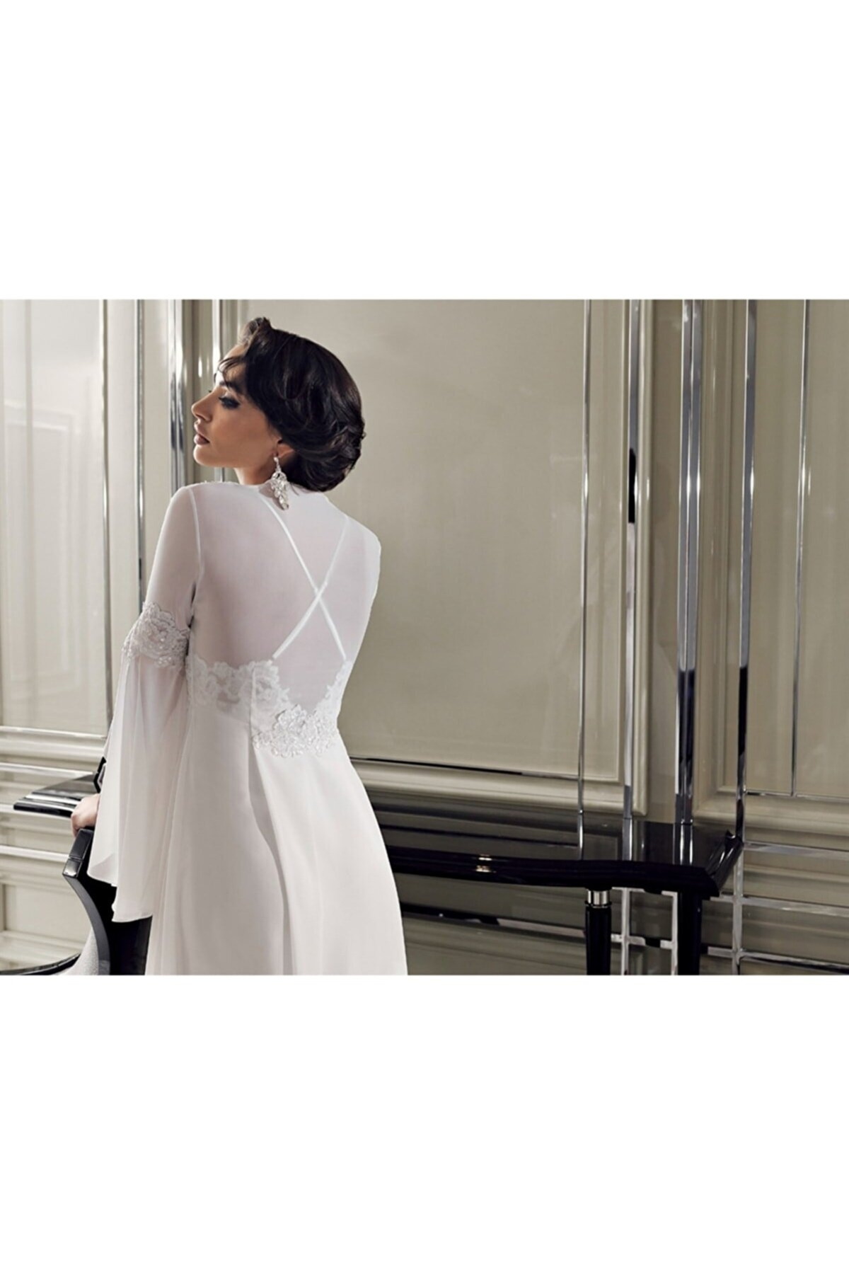 Saten Yumuşak Doku Pijamalı Çeyizlik Takım Perin 9500 - Ekru