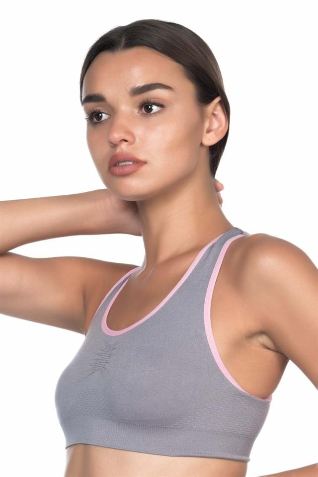 Tam Kap Full Cup Toparlayıcı Sütyen Emay 4024 - Gri Pembe