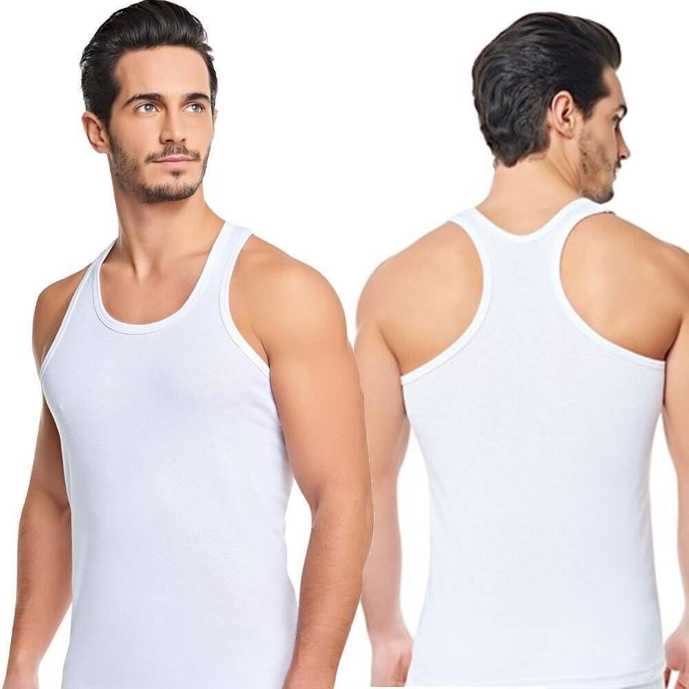 Ribana Esnek Yapıda Erkek Atlet Seher Yıldızı 0058 - Beyaz