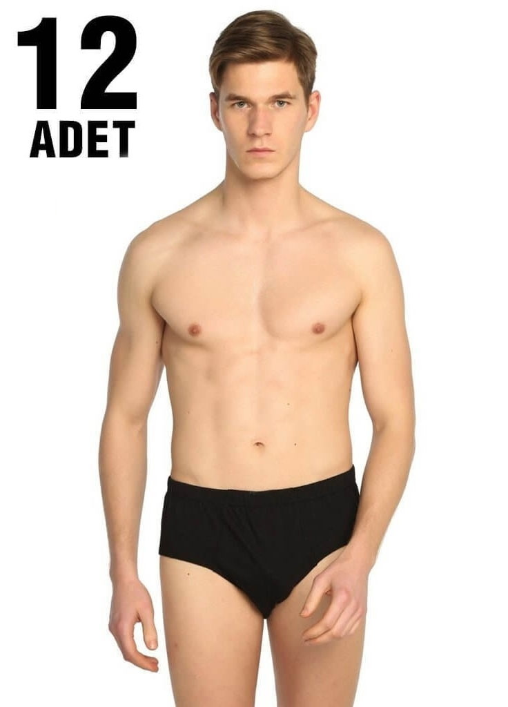 Pamuklu Nefes Alabilen Erkek Slip Külot  Seher Yıldızı 0005 - Siyah