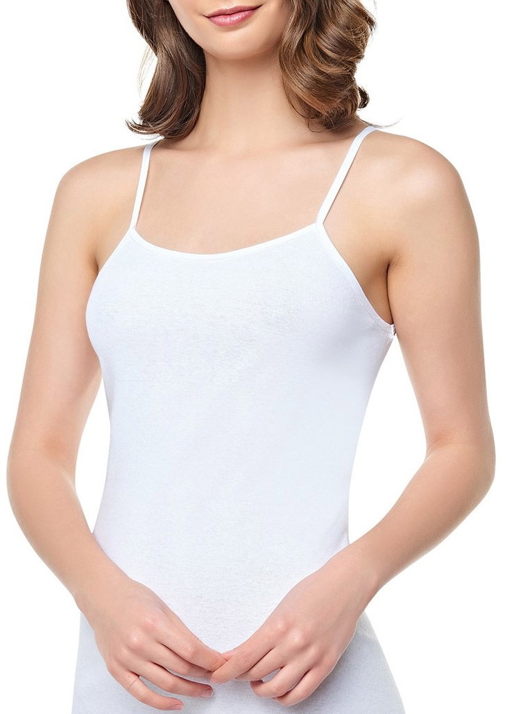 Pamuklu Nefes Alabilen İp Askılı Atlet Seher Yıldızı 0061 - Beyaz