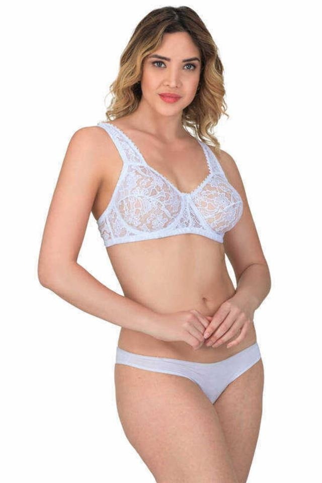 Tam Kap Dantelli Sütyen Emay 178 - Beyaz