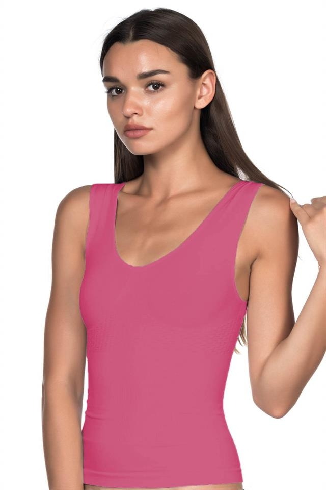 Kademeli Kompresyonlu Toparlayıcı Atlet Korse Emay 5012 - Fuşya