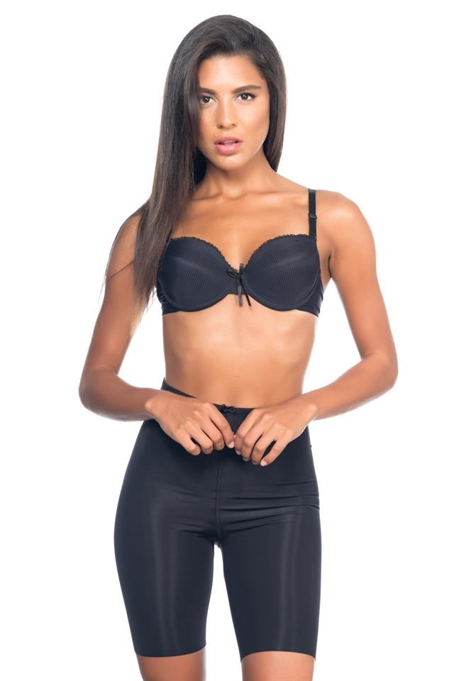 Yüksek Bel Dikişsiz Toparlayıcı Boxer Korse Emay 2817 - Siyah