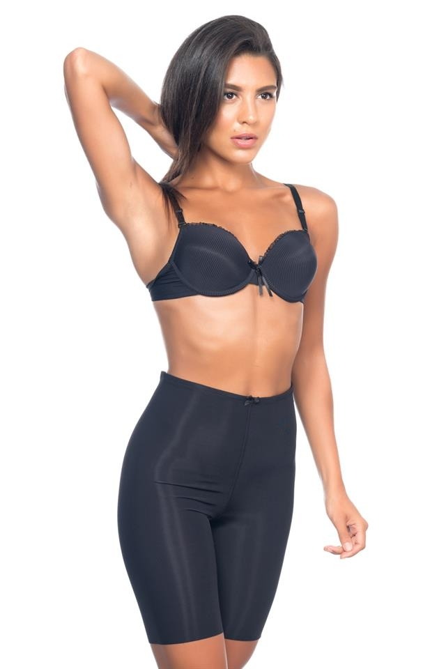 Yüksek Bel Dikişsiz Toparlayıcı Boxer Korse Emay 2817 - Siyah