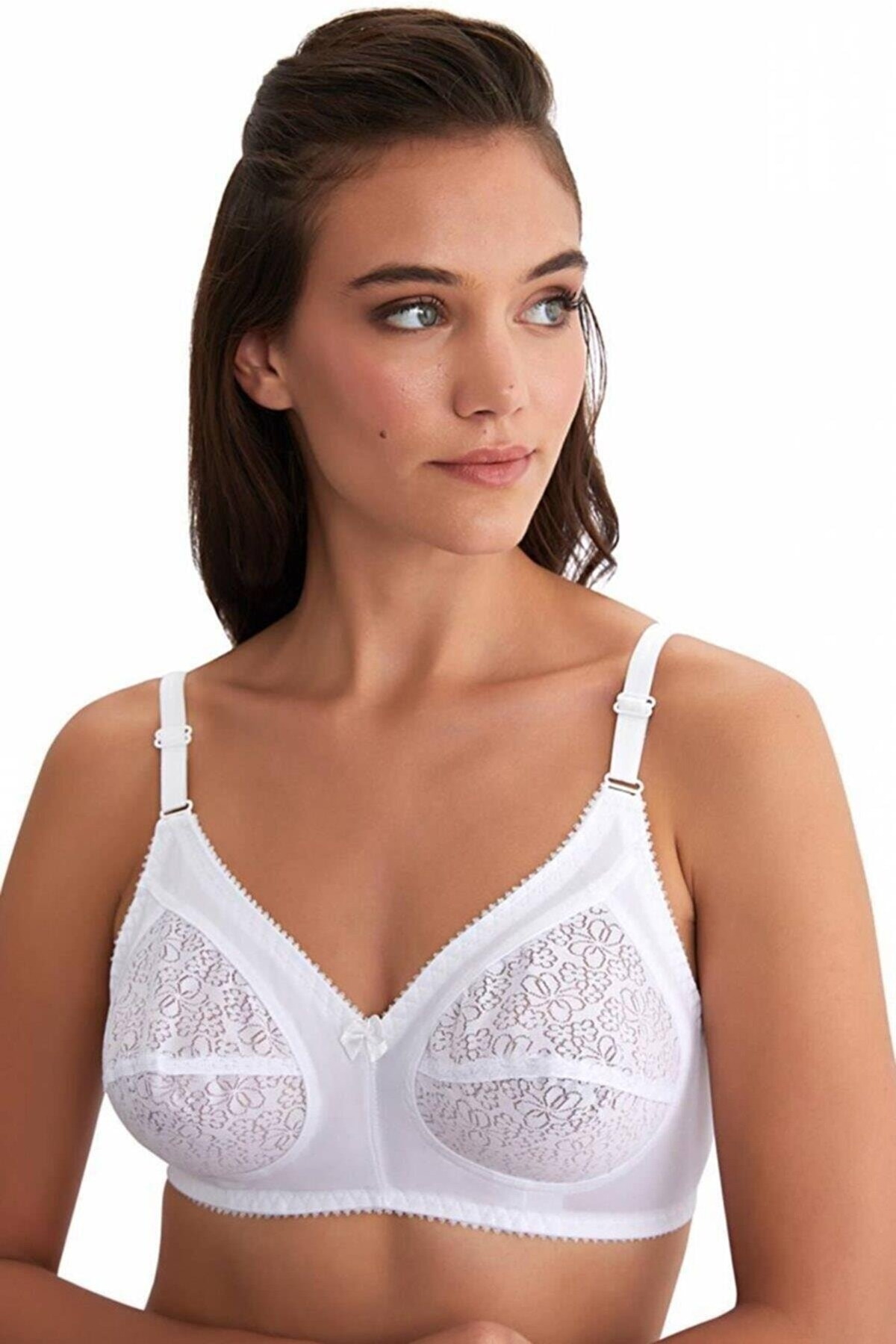 Tam Kap Dikişsiz Toparlayıcı Sütyen Ay Yıldız 777 - Beyaz