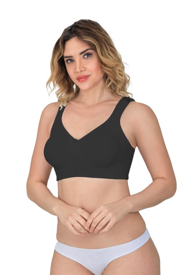 Dantel Detaylı Toparlayıcı Sütyen Korse Emay 179 - Siyah