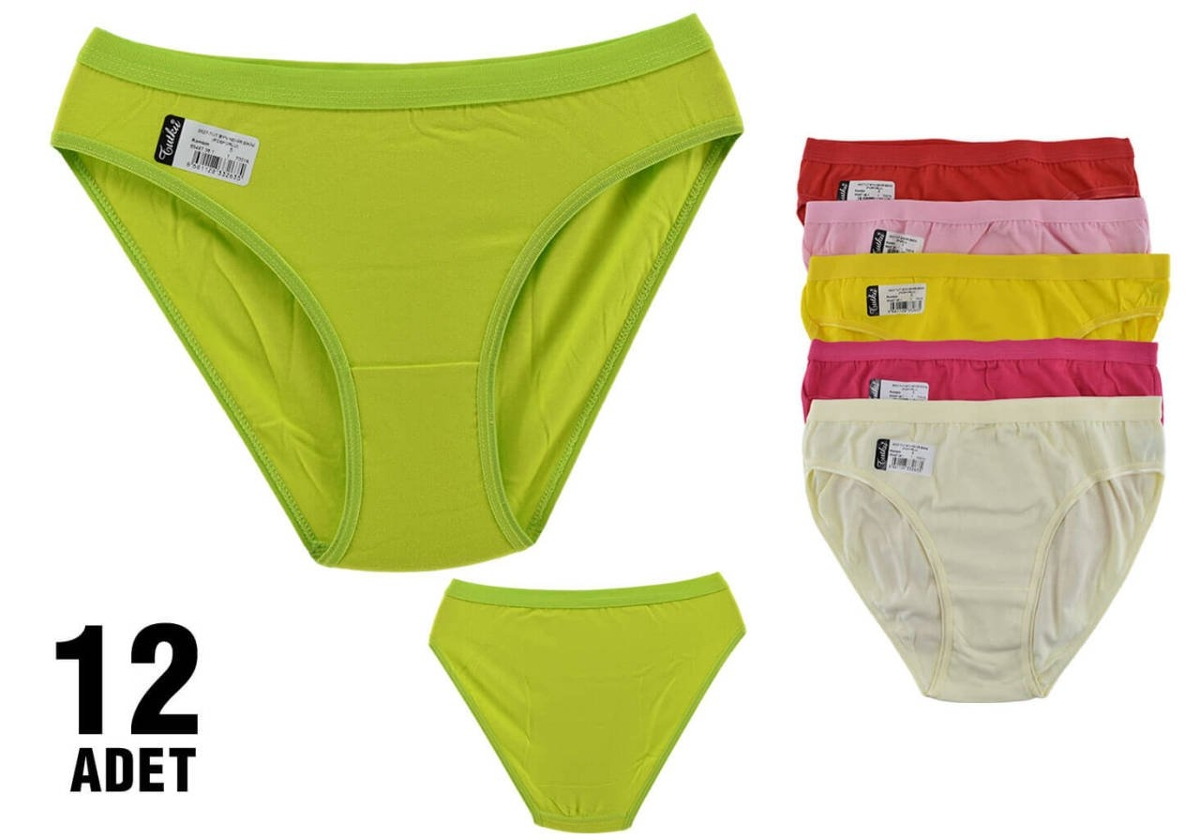 Pamuklu Dikişli Slip Külot Tutku 0527 - Asorti