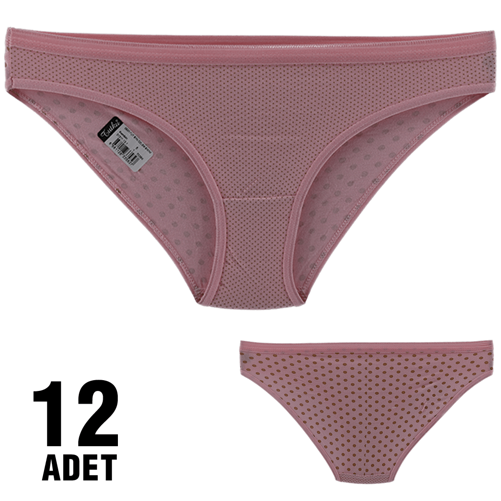 Pamuklu Yüksek Bel Slip Külot Tutku 0537 - Asorti