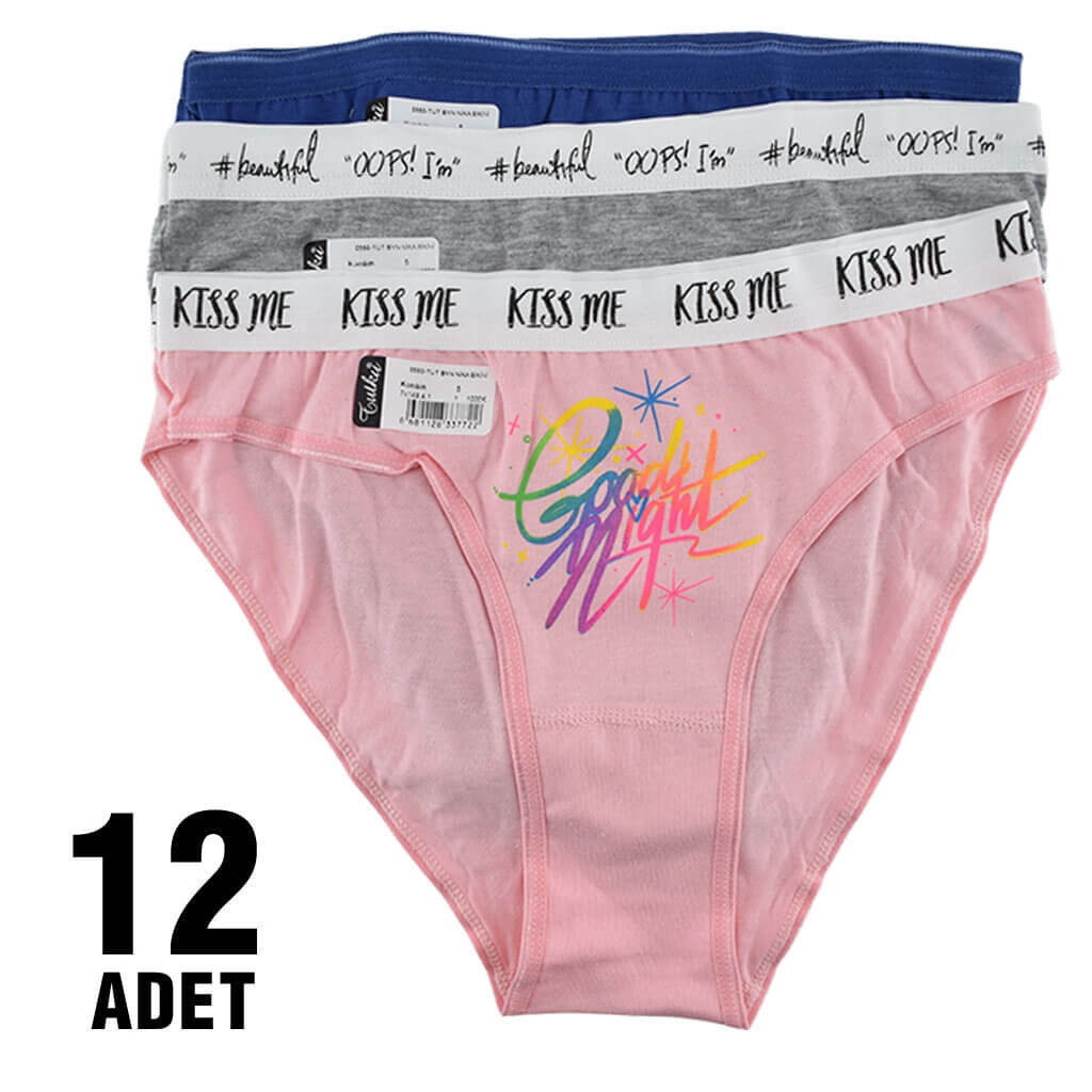 Yüksek Pamuk Oranına Sahip Slip Külot Tutku 0550 - Karişik Renk