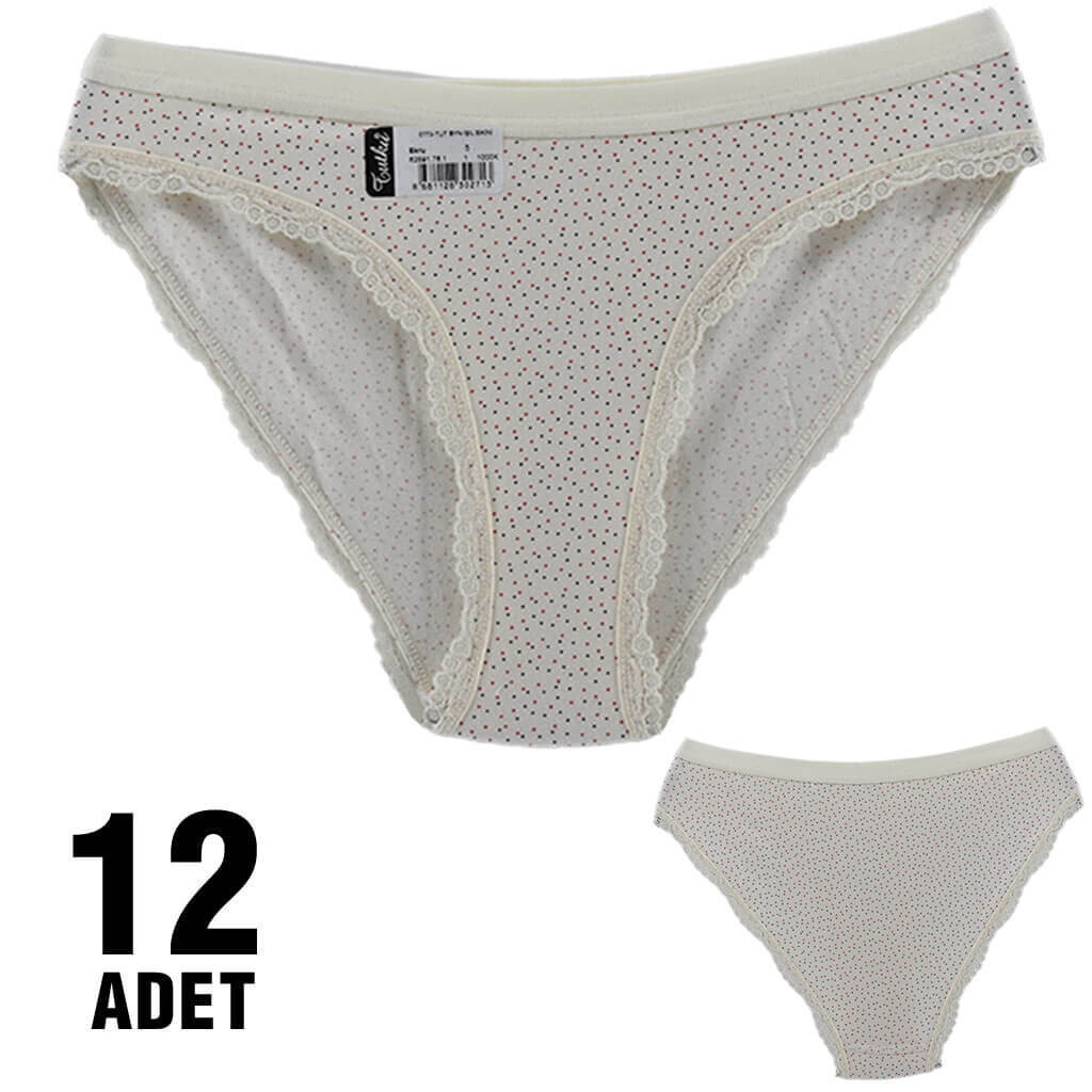Yüksek Pamuk Oranlı Slip Külot Tutku 0773 - Ekru