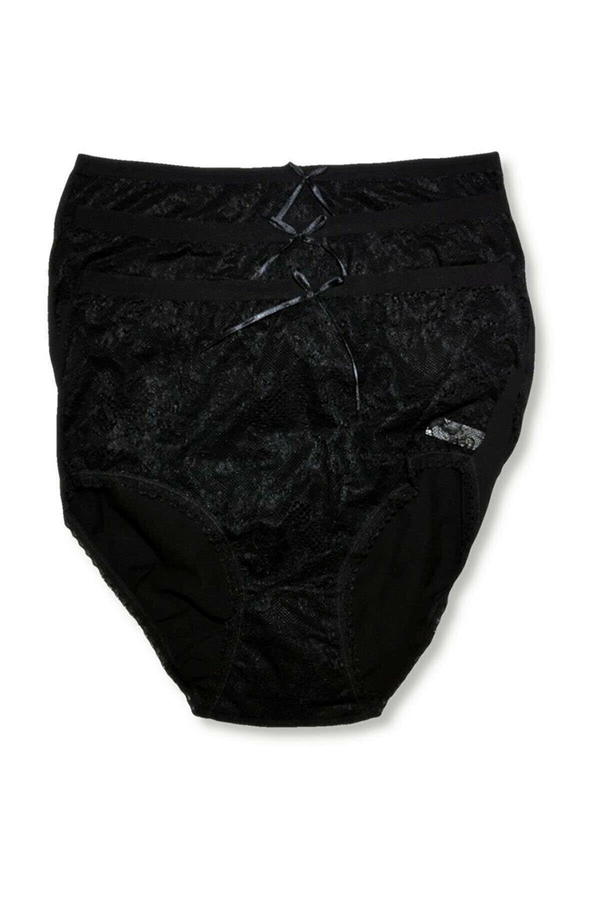 Yüksek Bel Pamuklu Bato Külot Tutku 0926 - Siyah