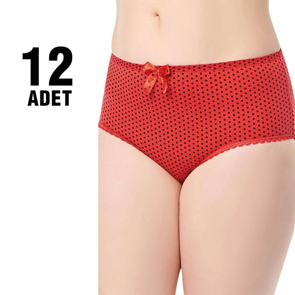 Yüksek Bel Destekli Puantiyeli Kadın Bato Tutku 0933 - Kırmızı