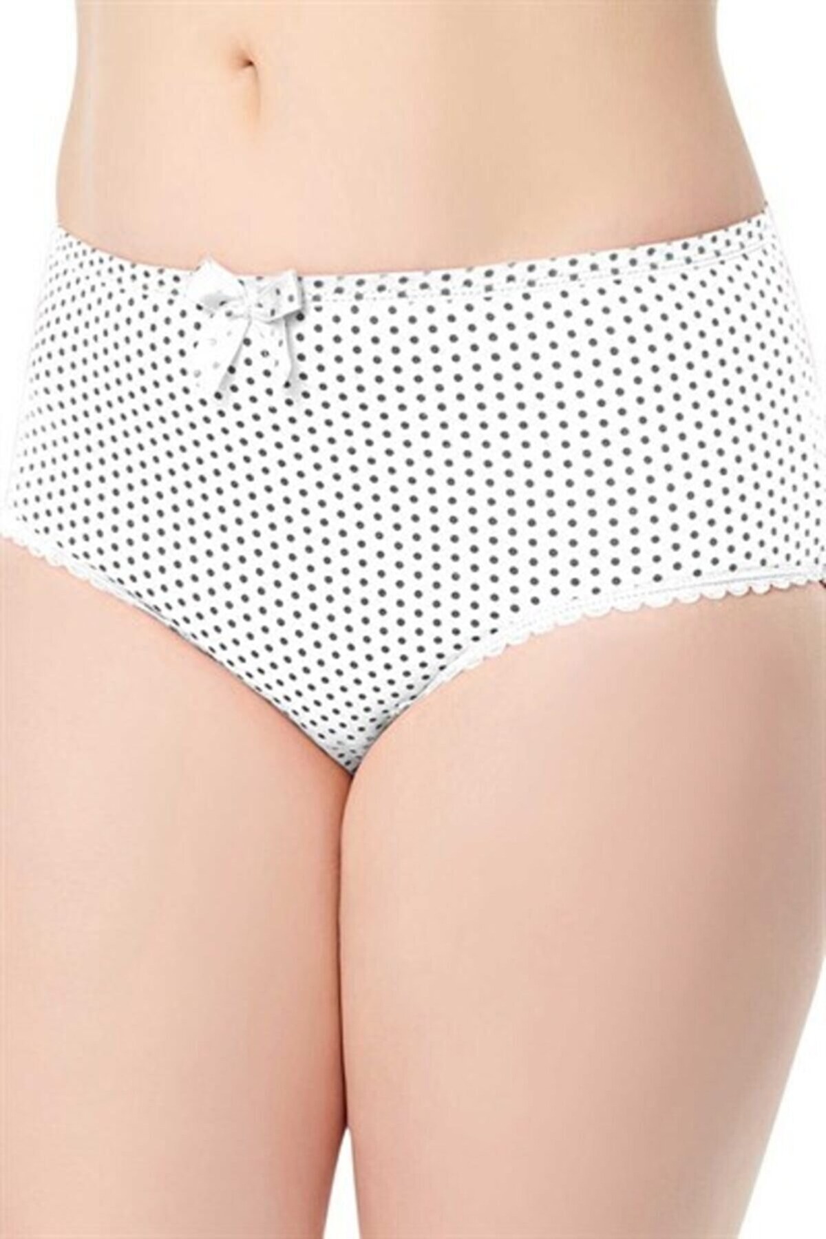 Yüksek Bel Destekli Puantiyeli Kadın Bato Tutku 0933 - Beyaz